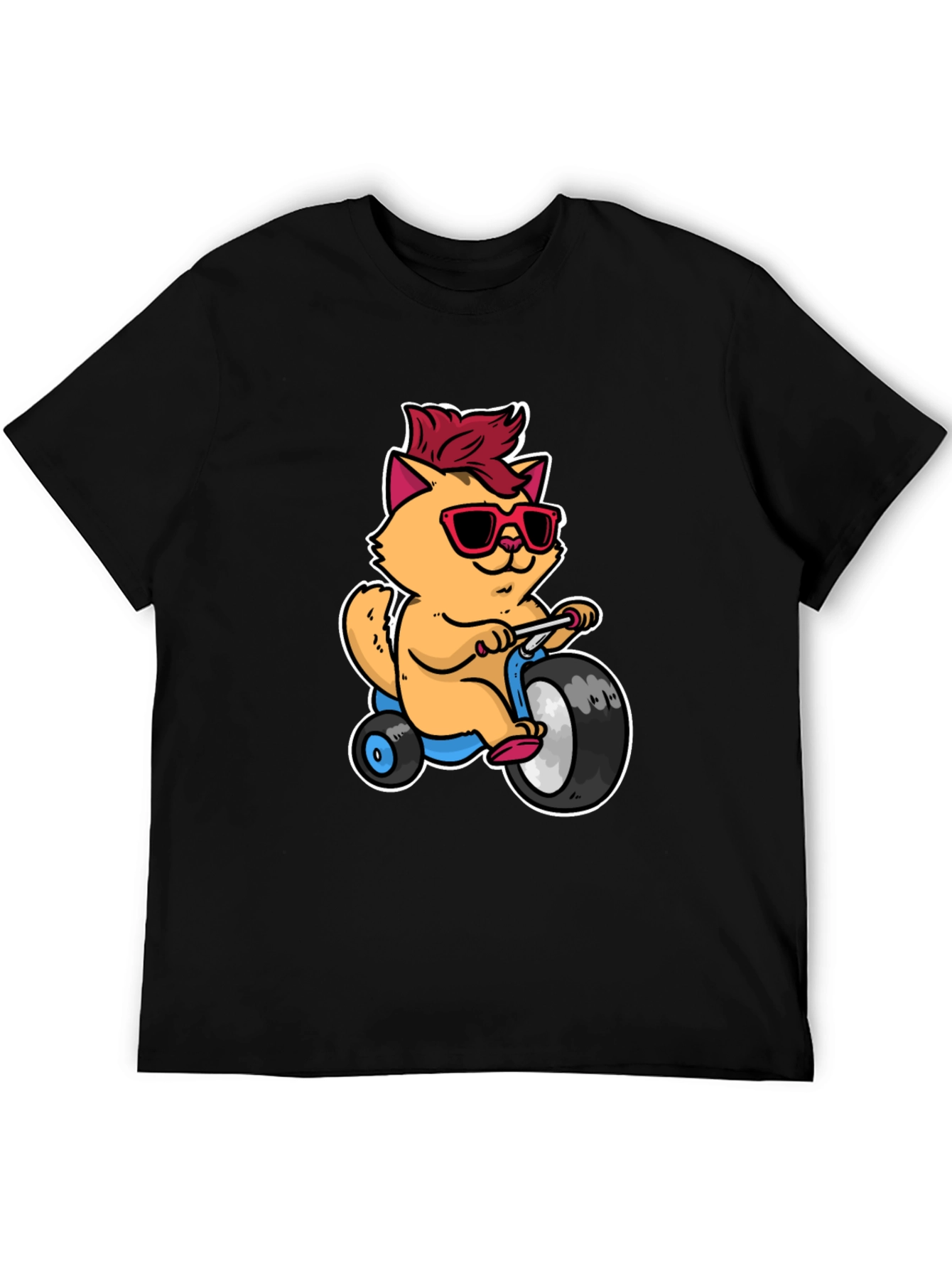 Cool Cat on Tricycle T-Shirt
