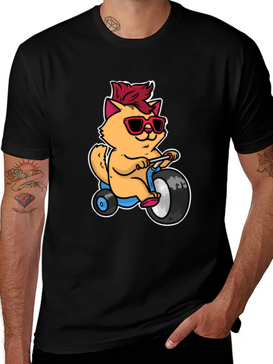 Cool Cat on Tricycle T-Shirt