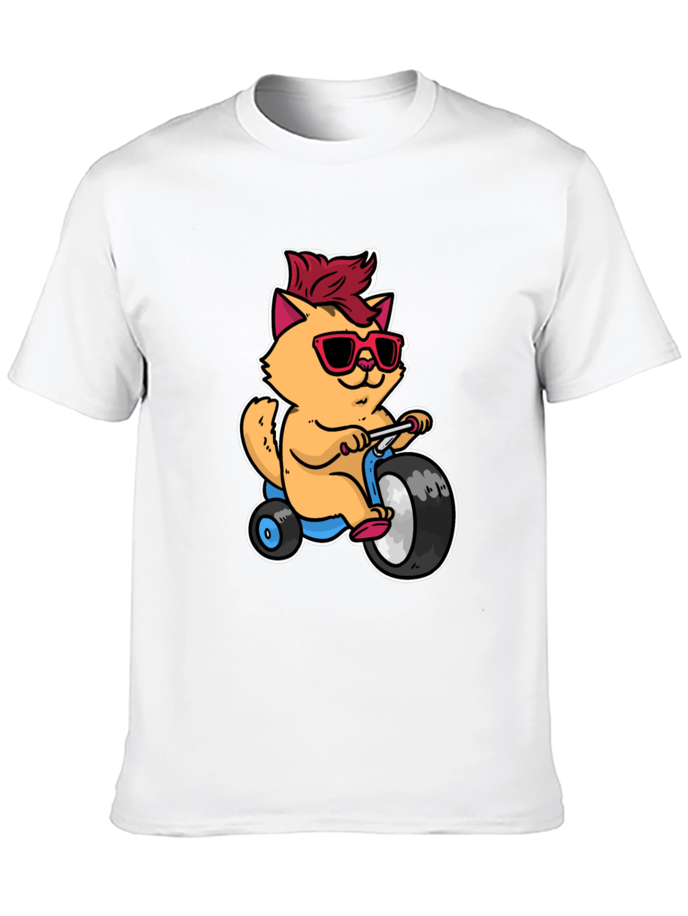 Cool Cat on Tricycle T-Shirt