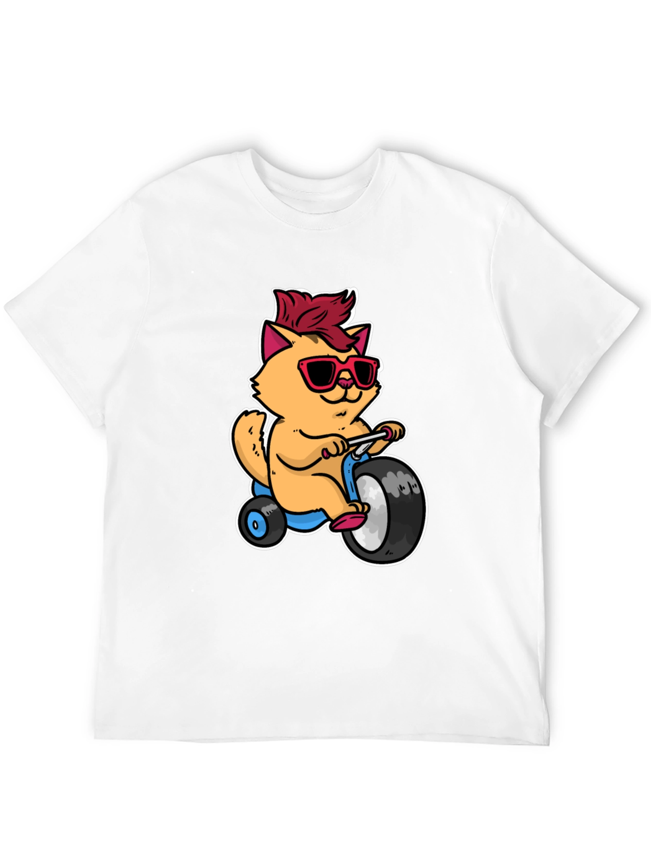 Cool Cat on Tricycle T-Shirt