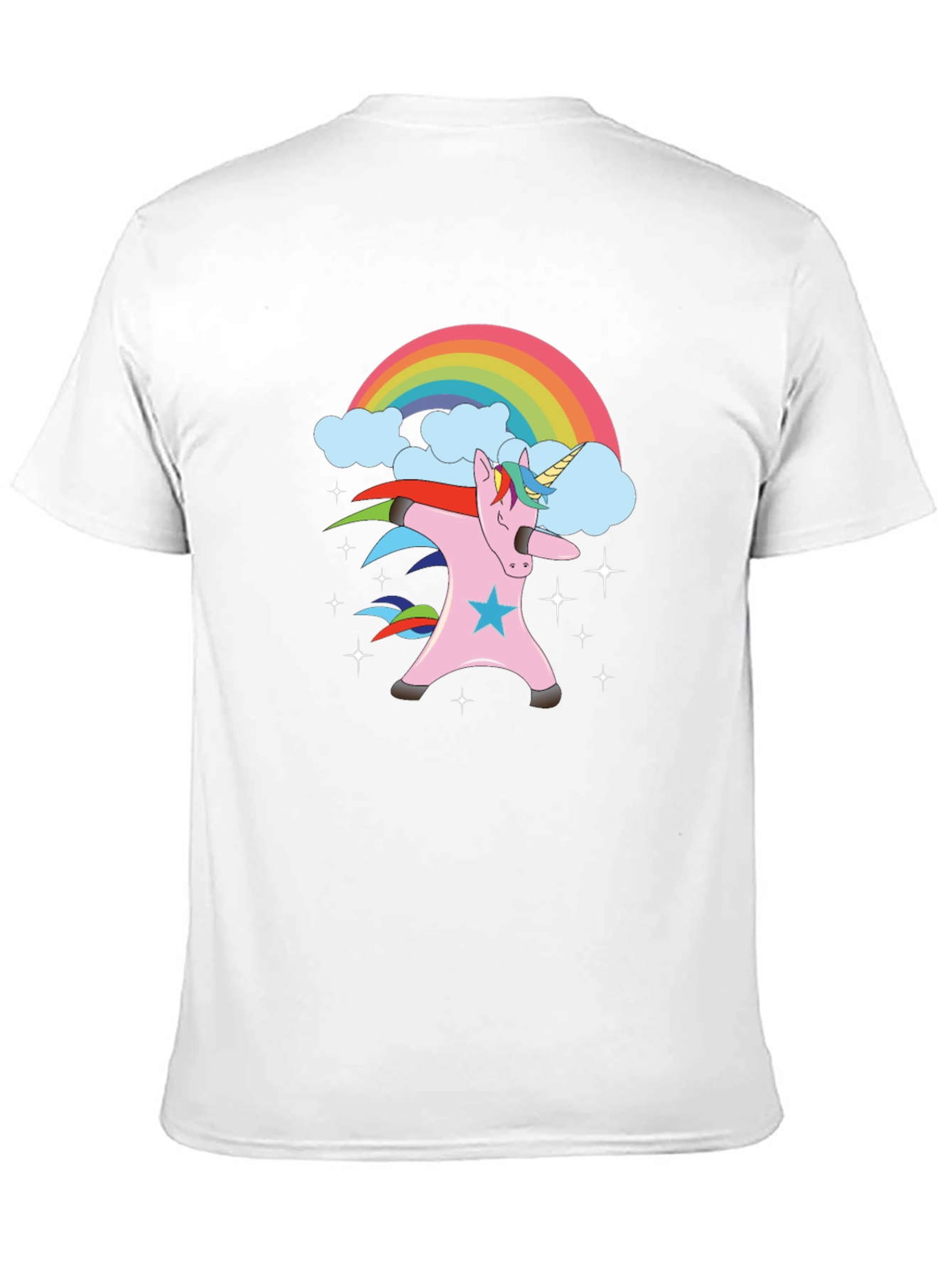 Dabbing Unicorn Rainbow Graphic Tee
