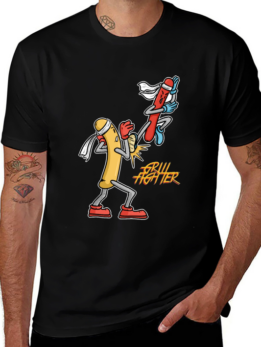Grill Fighter T-Shirt: Hot Dog Martial Arts!