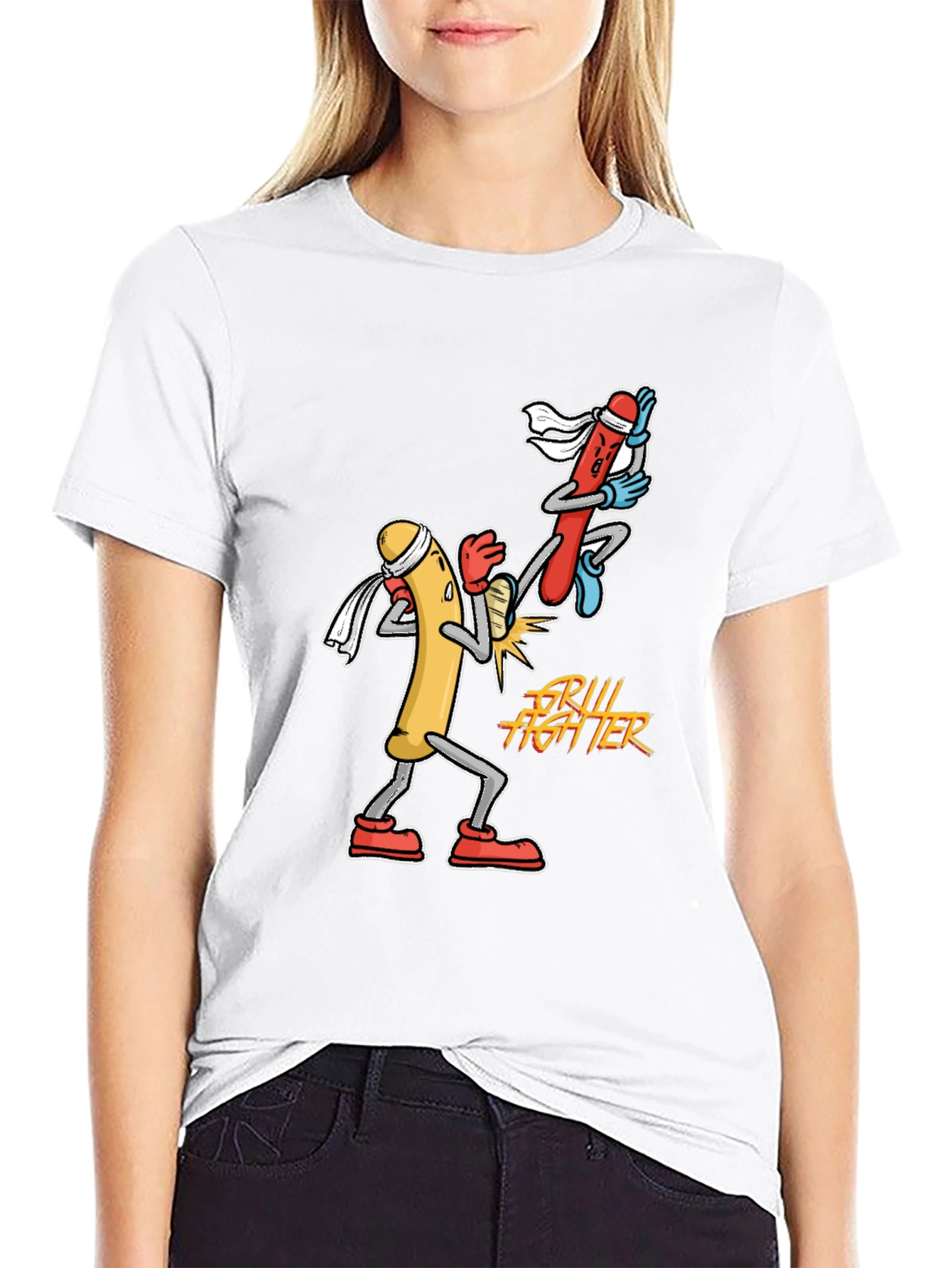 Grill Fighter T-Shirt: Hot Dog Martial Arts!