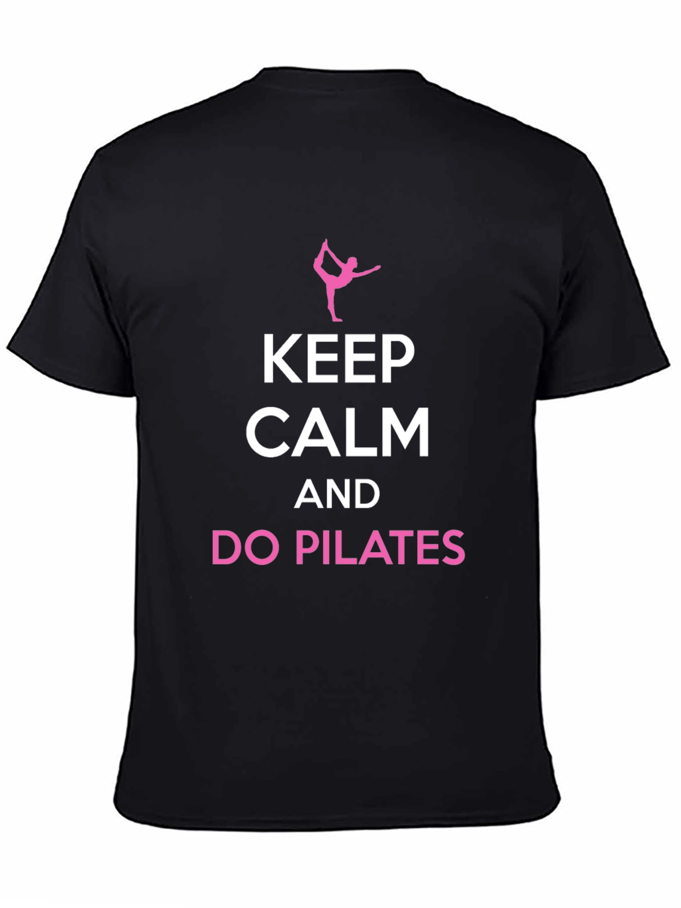 Keep Calm Do Pilates Black T-Shirt