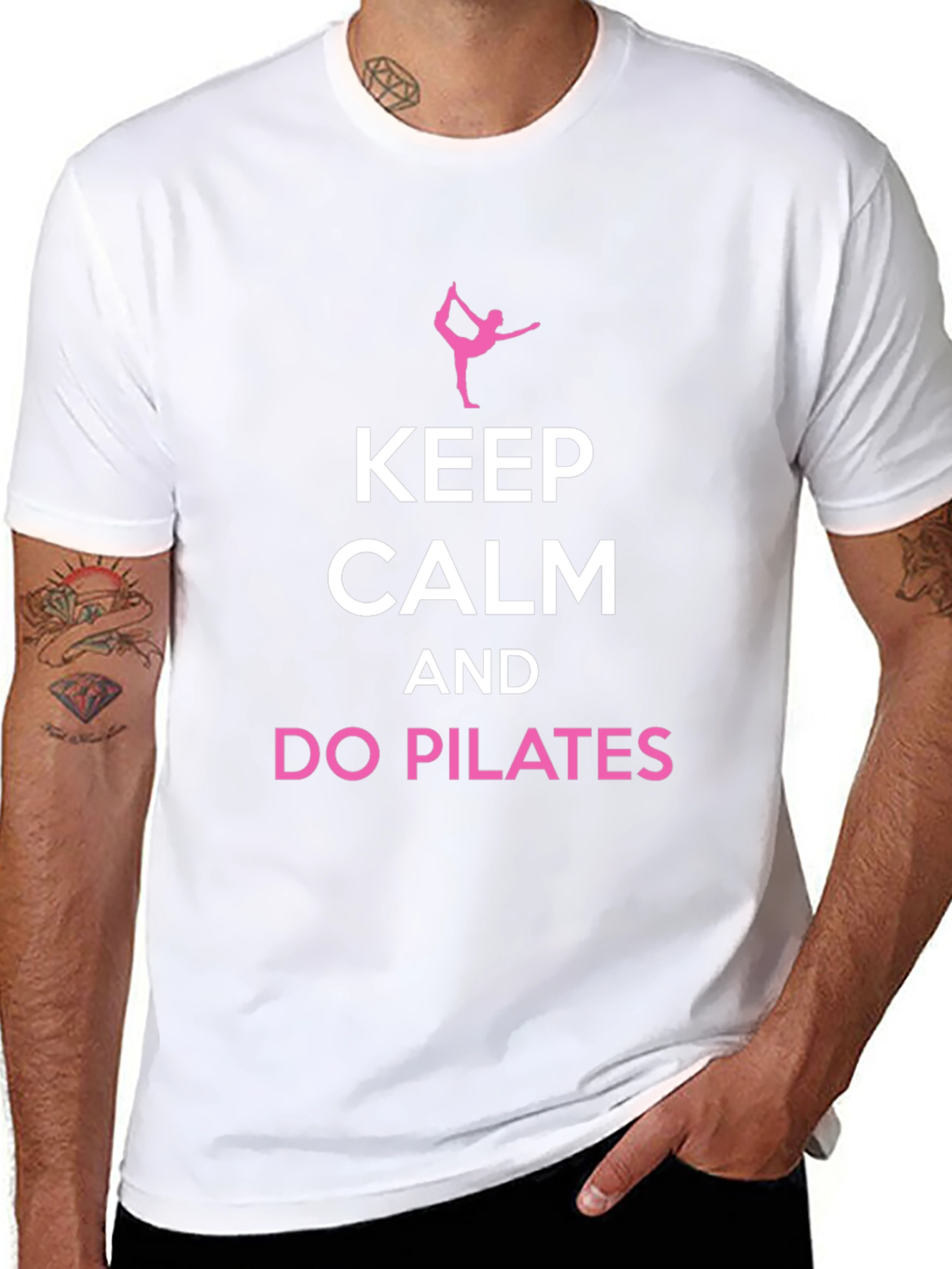 Keep Calm Do Pilates Black T-Shirt
