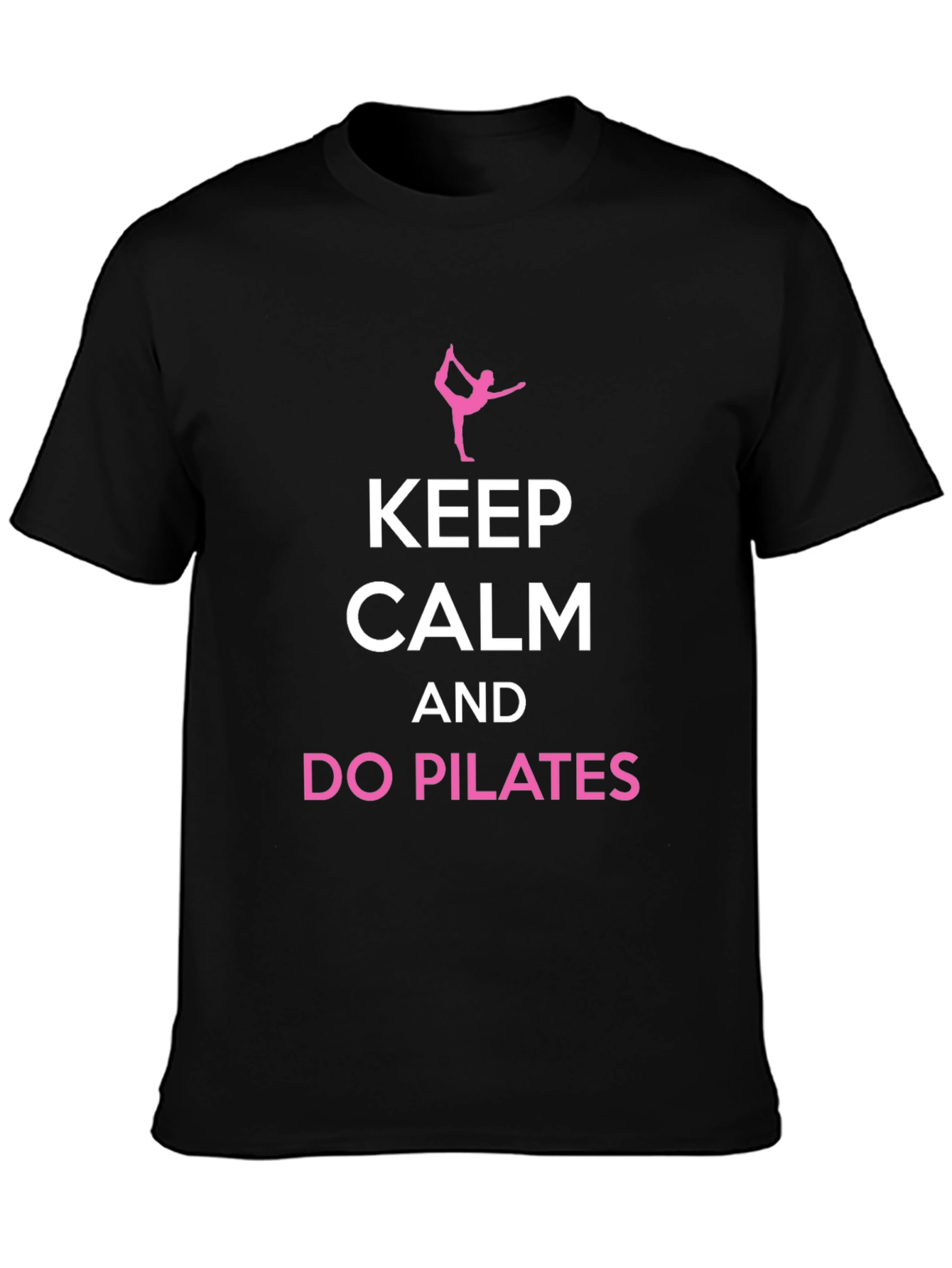 Keep Calm Do Pilates Black T-Shirt