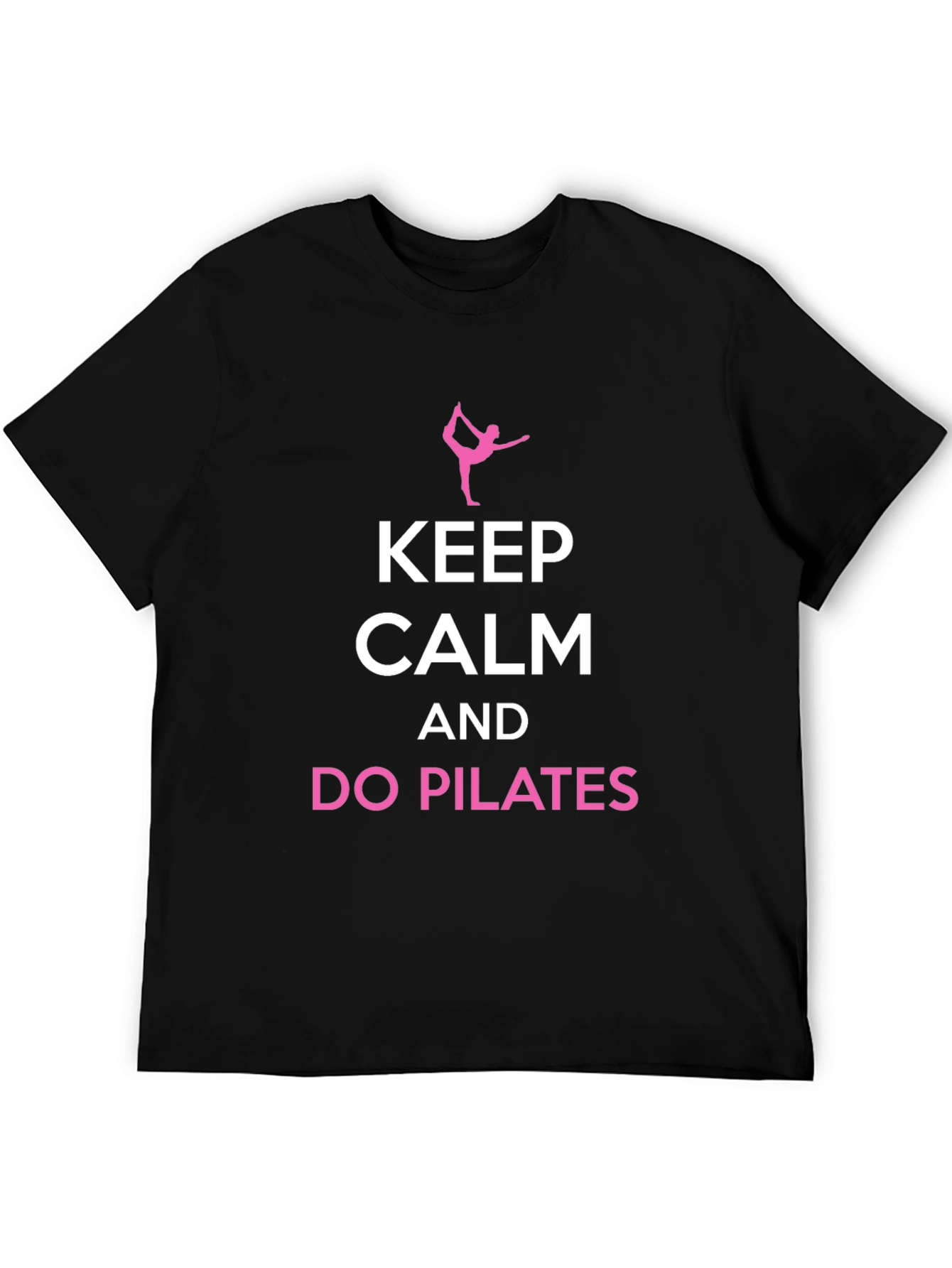 Keep Calm Do Pilates Black T-Shirt