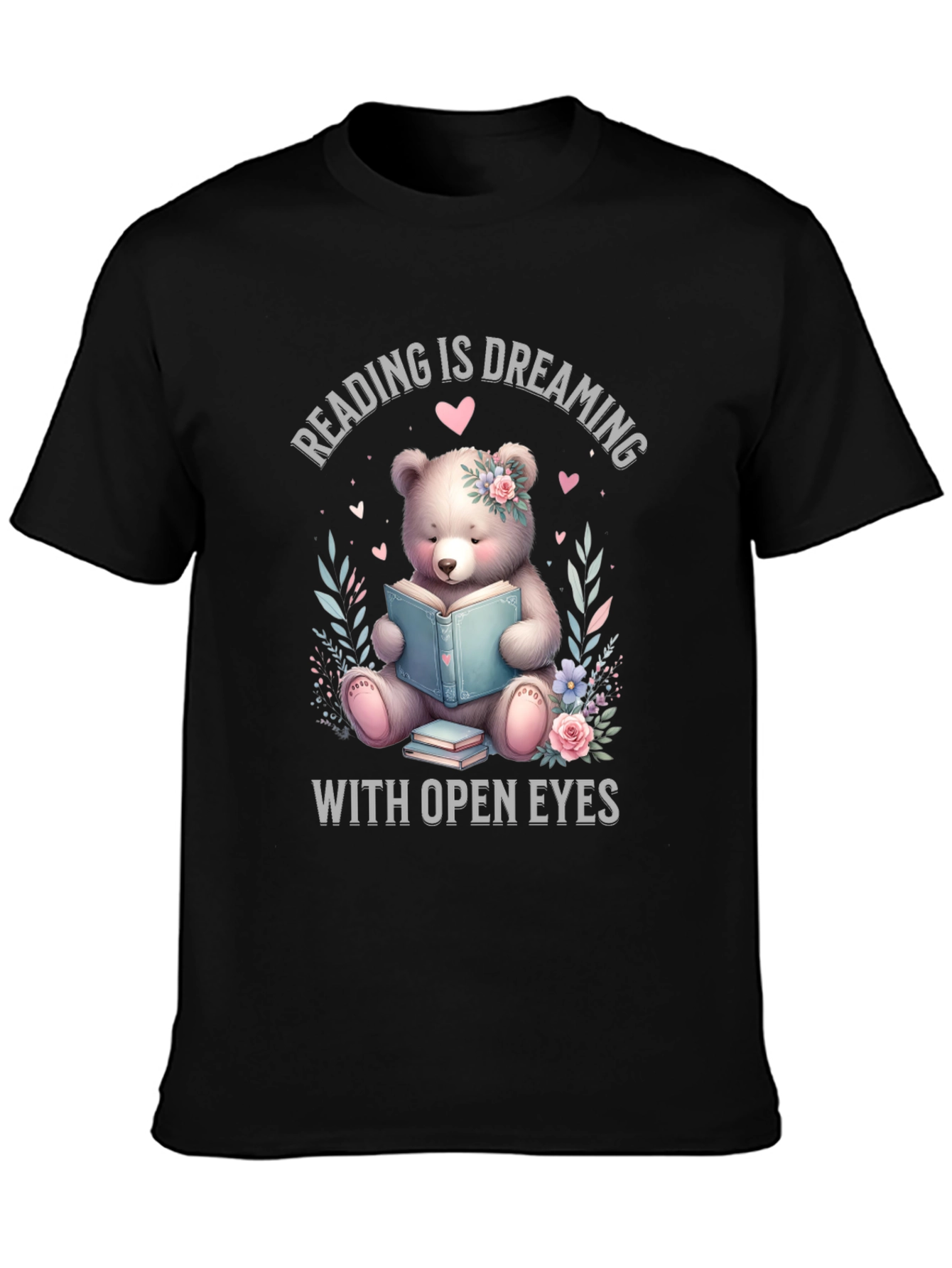 Reading Bear T-Shirt - Dreaming With Open Eyes