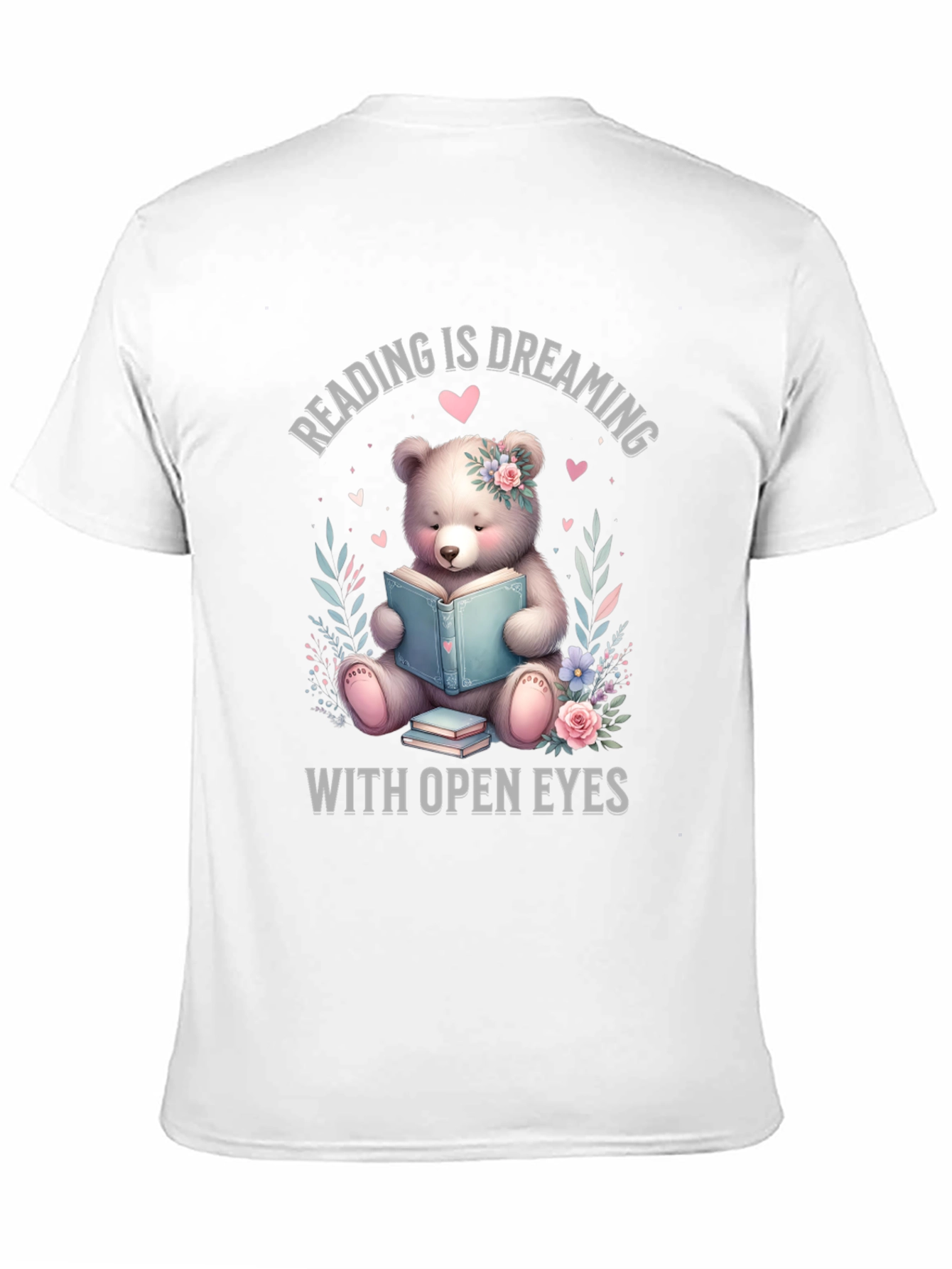 Reading Bear T-Shirt - Dreaming With Open Eyes