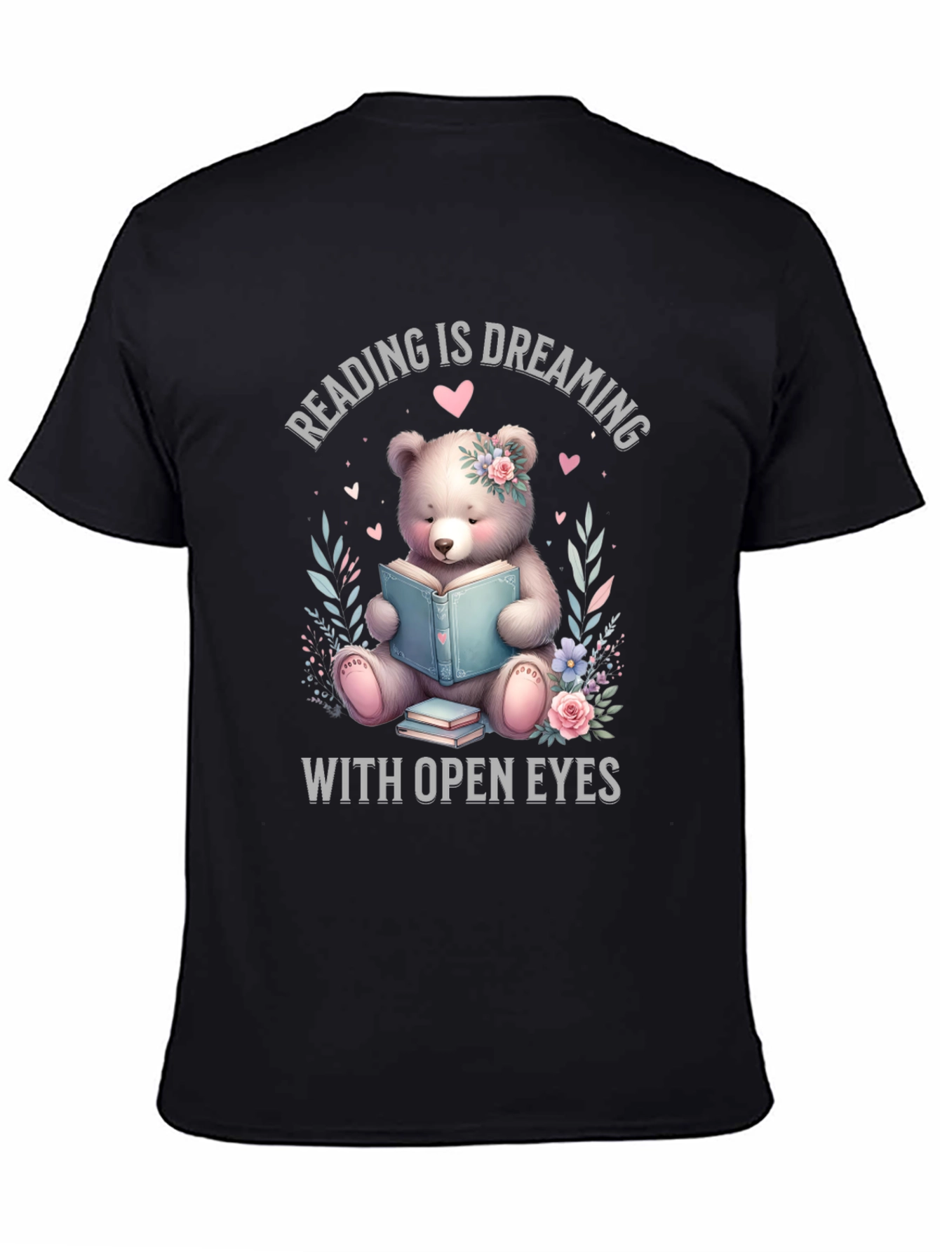 Reading Bear T-Shirt - Dreaming With Open Eyes