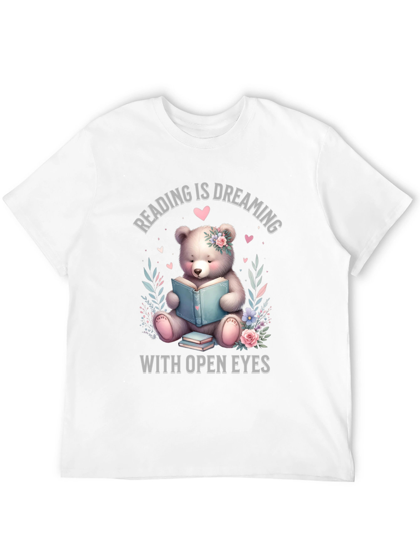 Reading Bear T-Shirt - Dreaming With Open Eyes