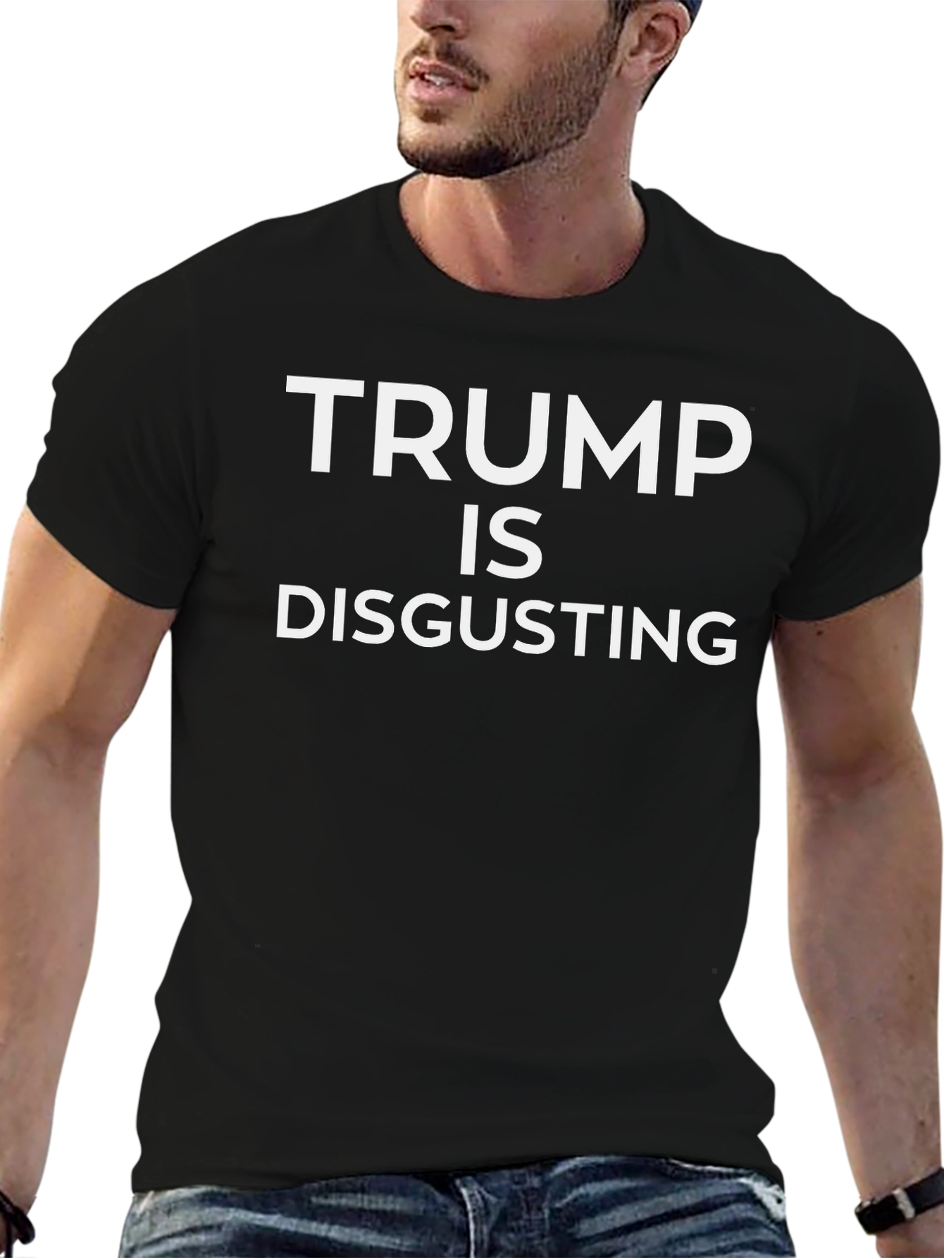 Trump is Disgusting Black Graphic Tee