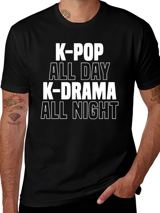 K-Pop & K-Drama All Day/Night Graphic Tee