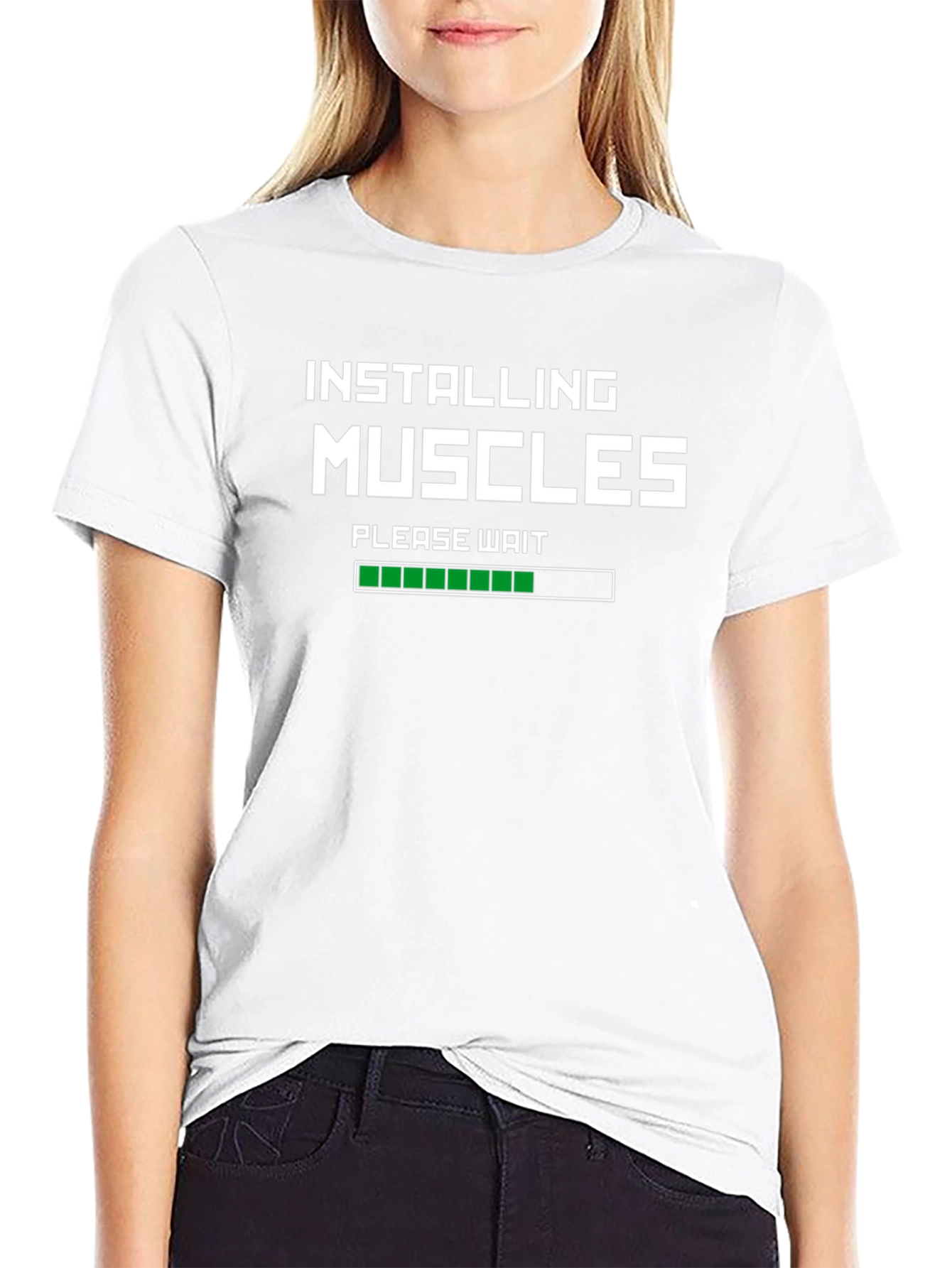 Installing Muscles Funny Workout T-Shirt