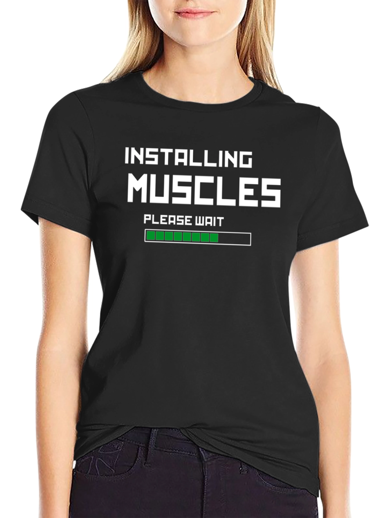 Installing Muscles Funny Workout T-Shirt