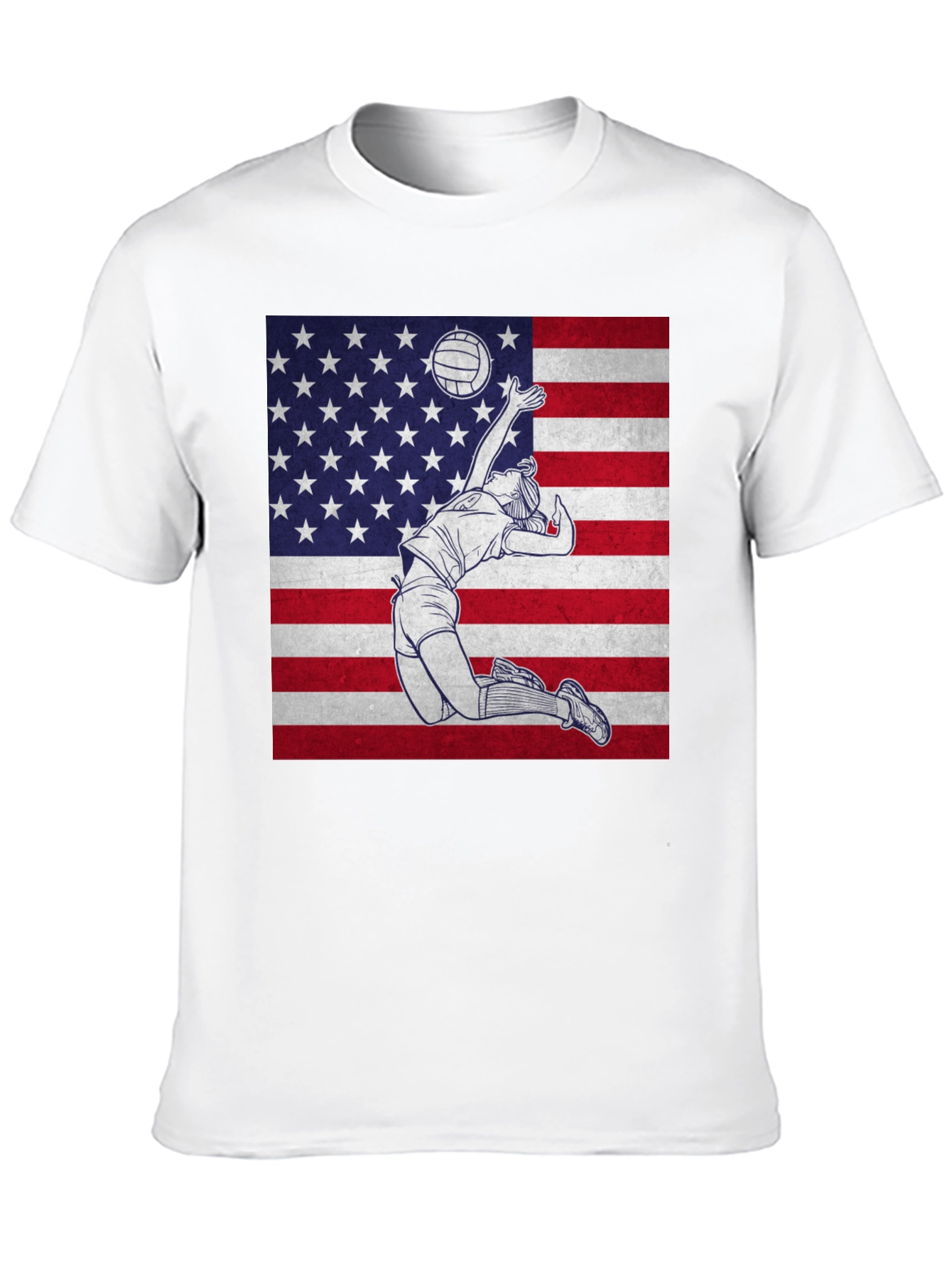 Volleyball USA Flag T-Shirt