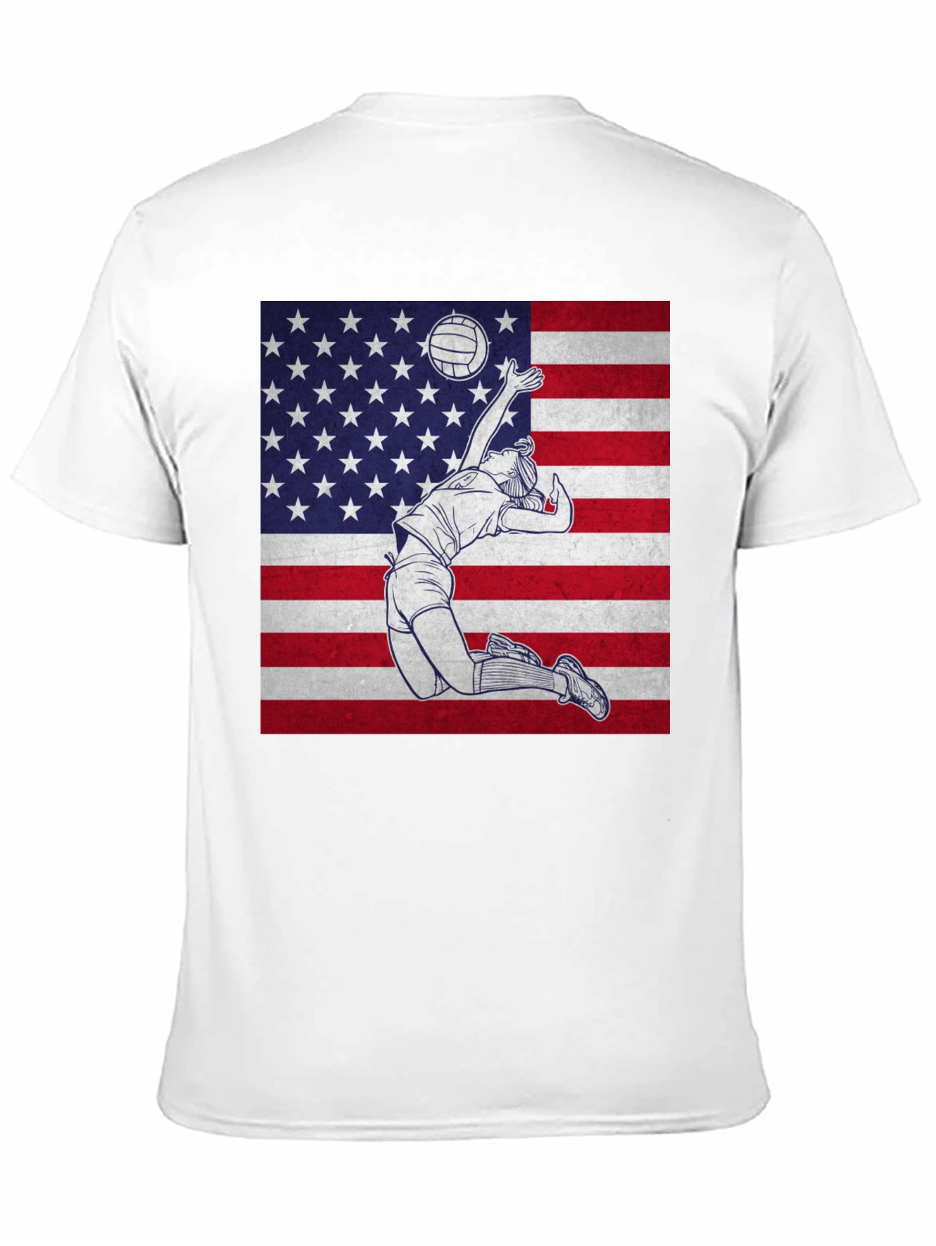 Volleyball USA Flag T-Shirt