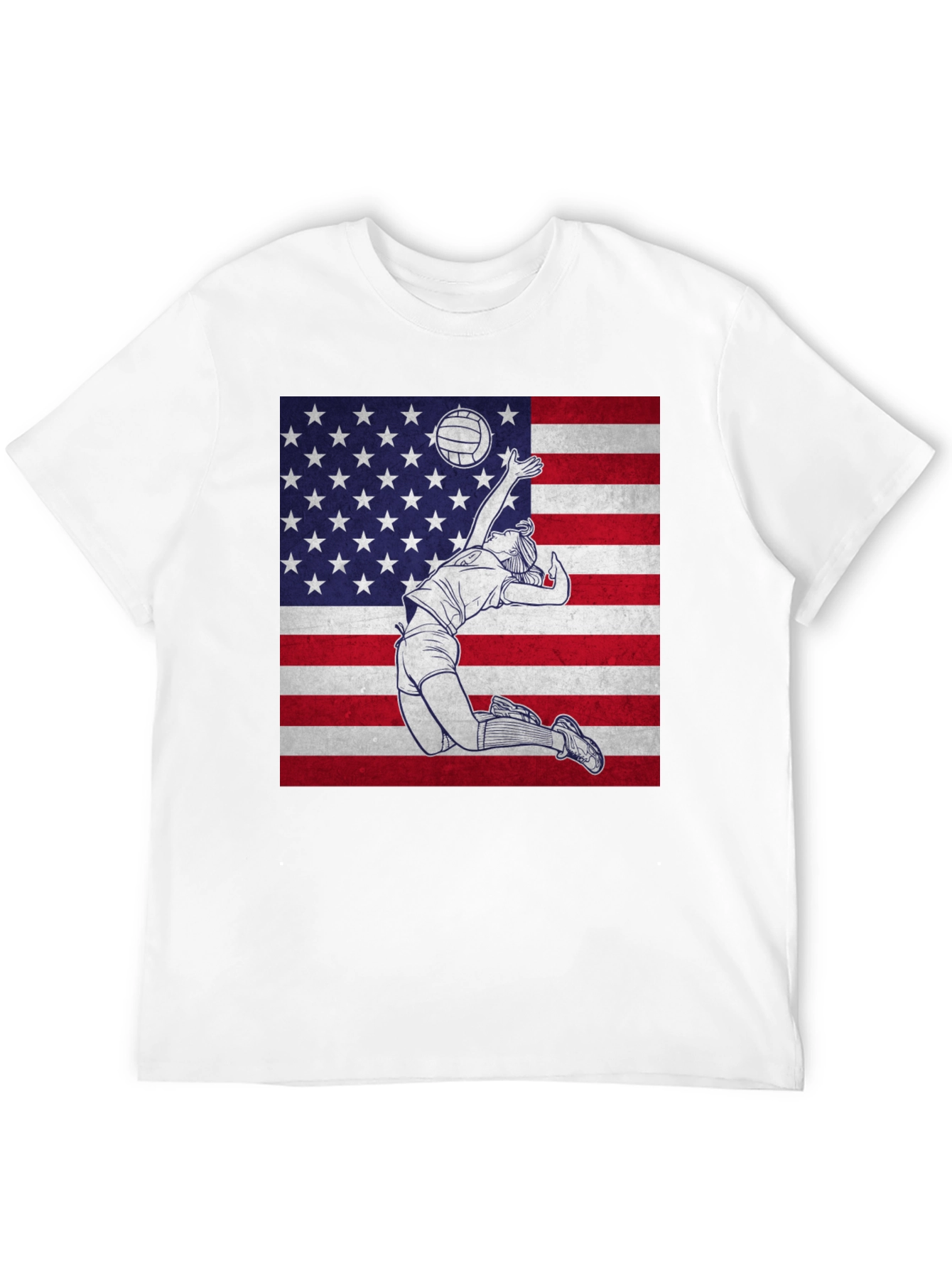 Volleyball USA Flag T-Shirt