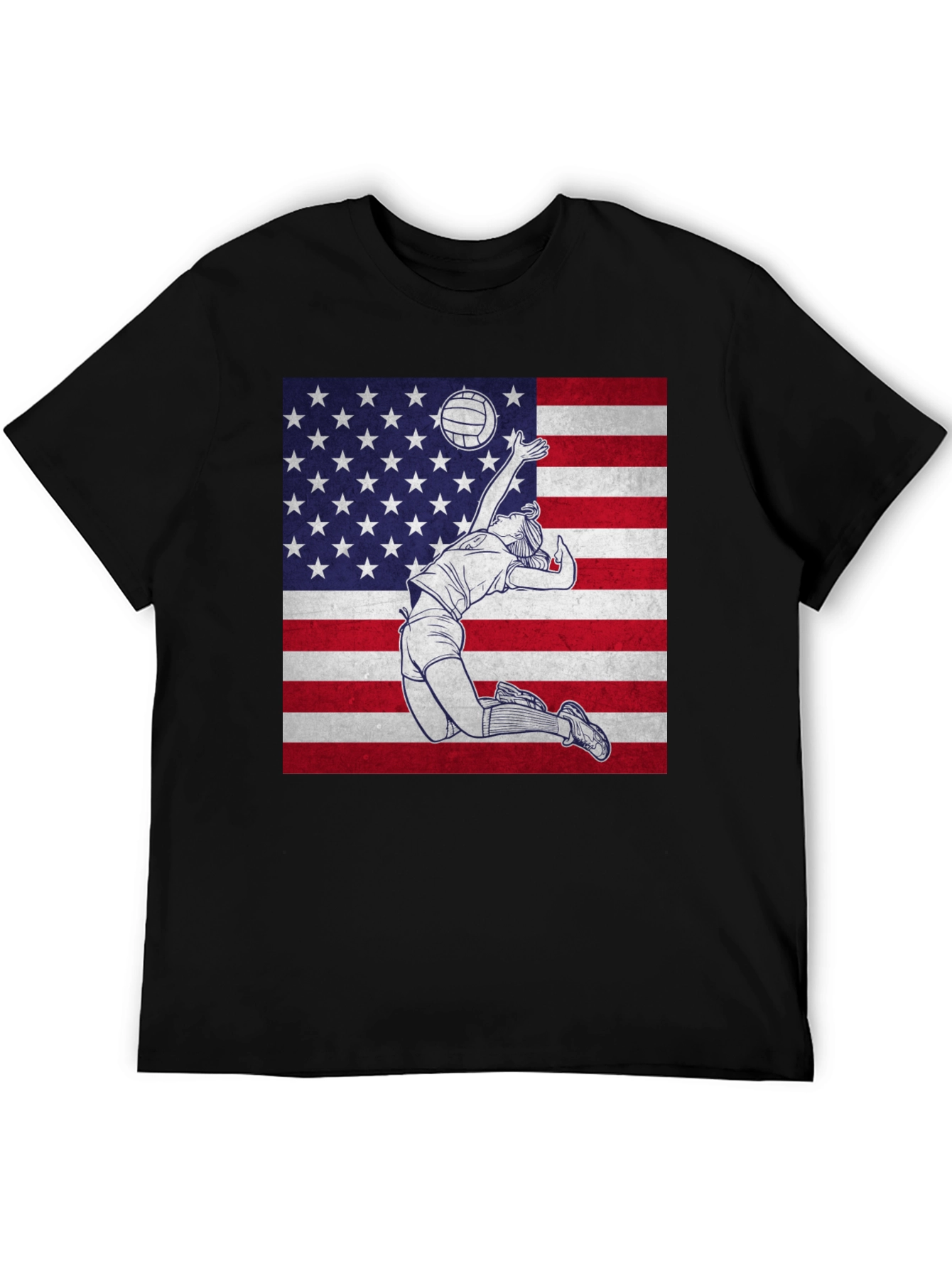 Volleyball USA Flag T-Shirt
