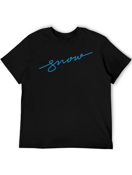 Snow Script Black T-Shirt