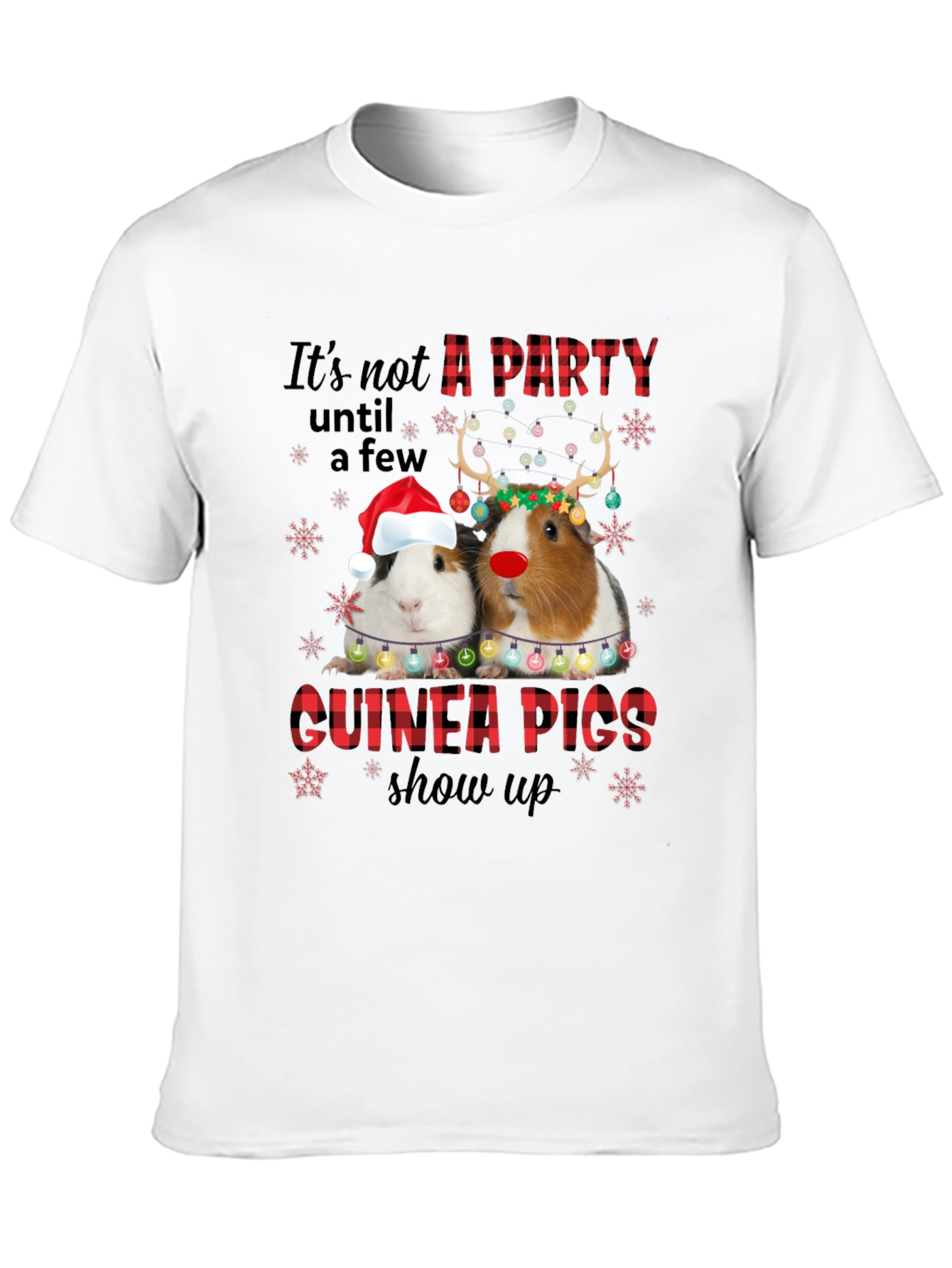 Festive Guinea Pigs T-Shirt - Holiday Party Tee