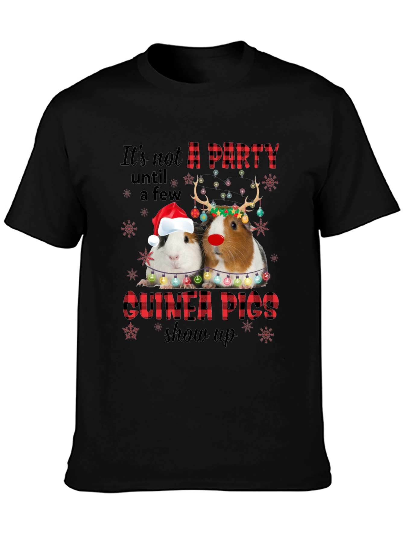 Festive Guinea Pigs T-Shirt - Holiday Party Tee