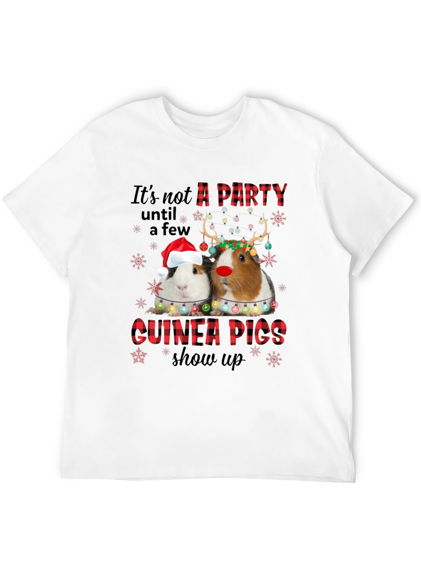 Festive Guinea Pigs T-Shirt - Holiday Party Tee