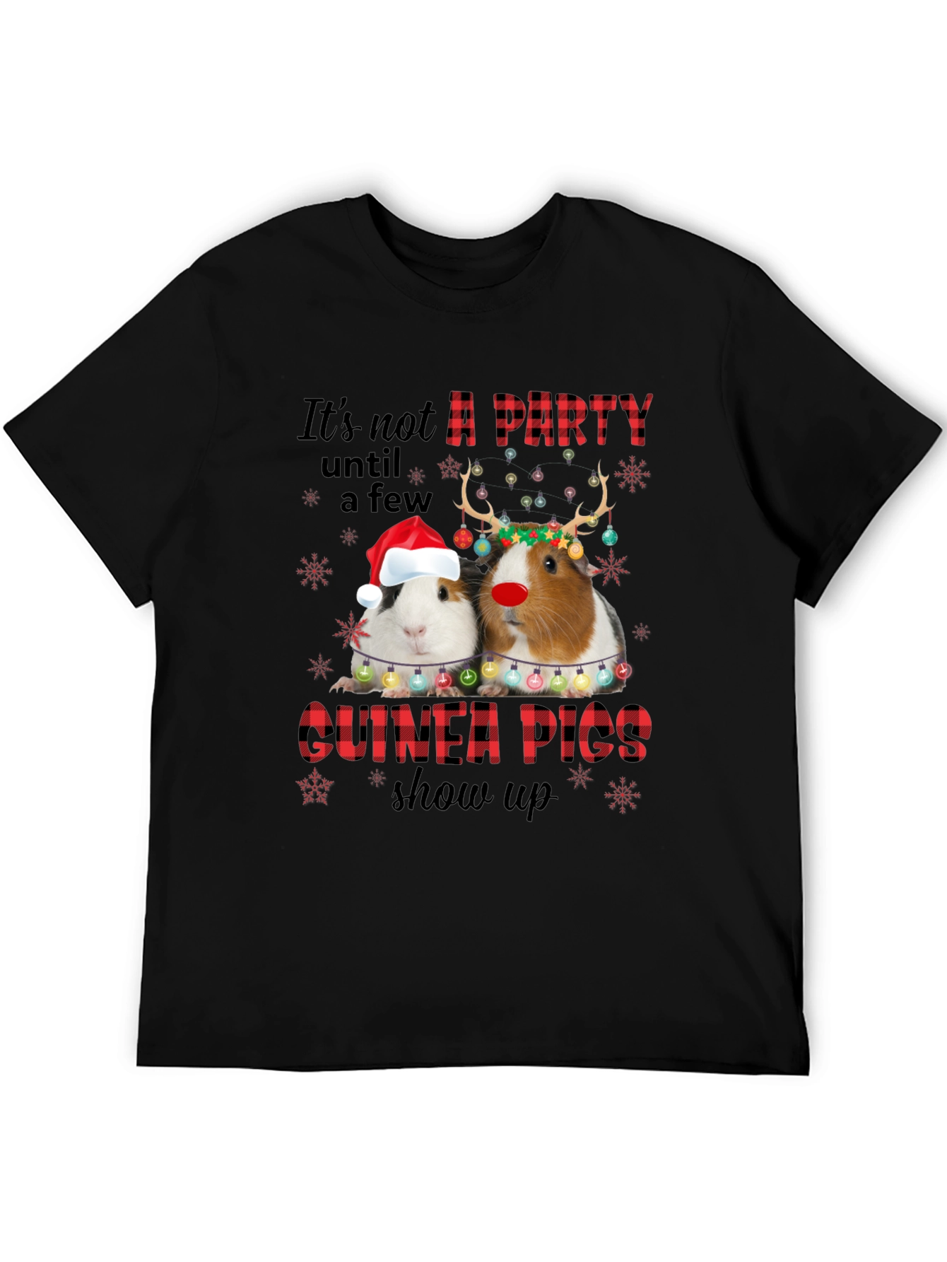 Festive Guinea Pigs T-Shirt - Holiday Party Tee