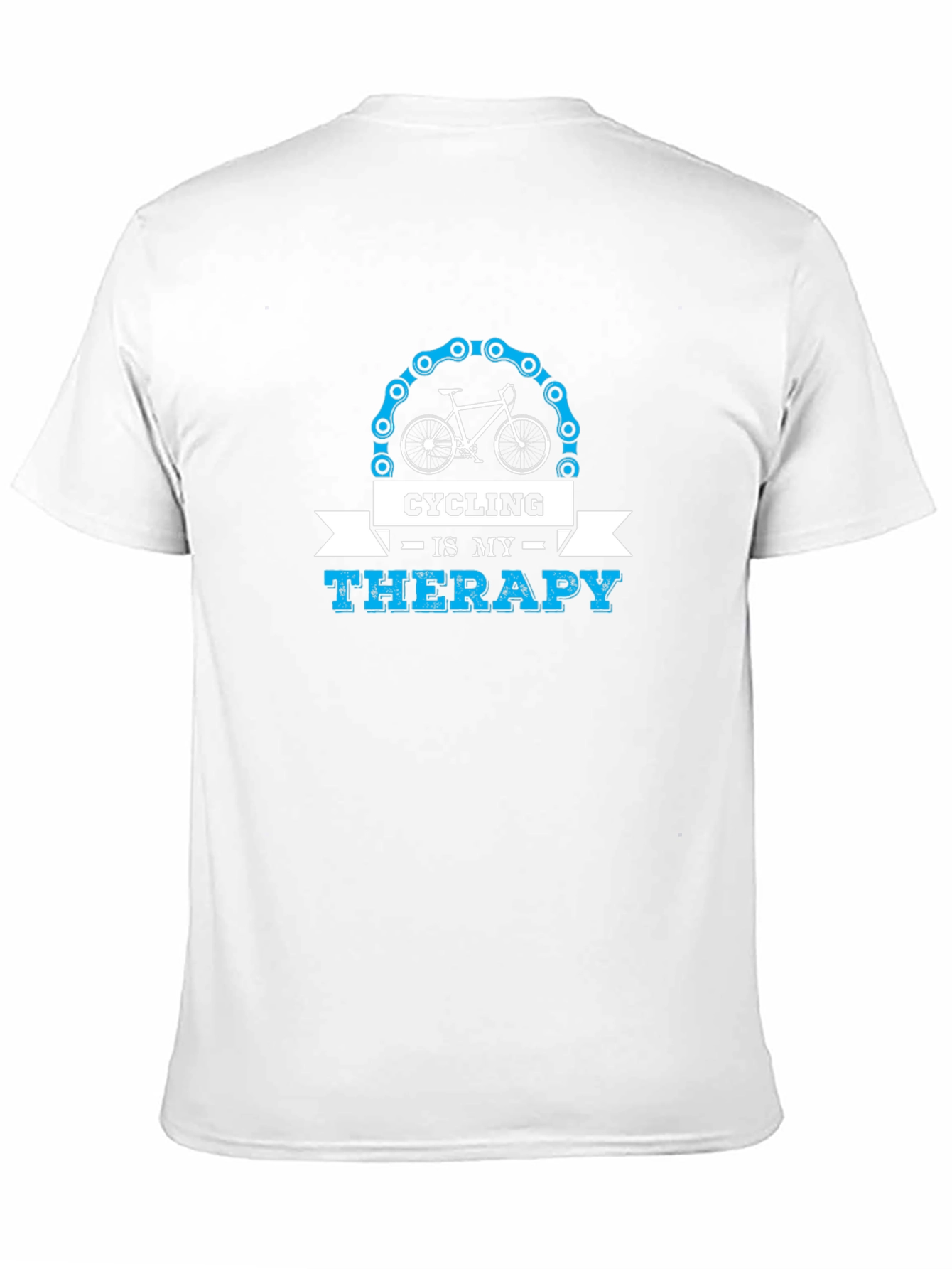 Cycling is My Therapy Black T-Shirt