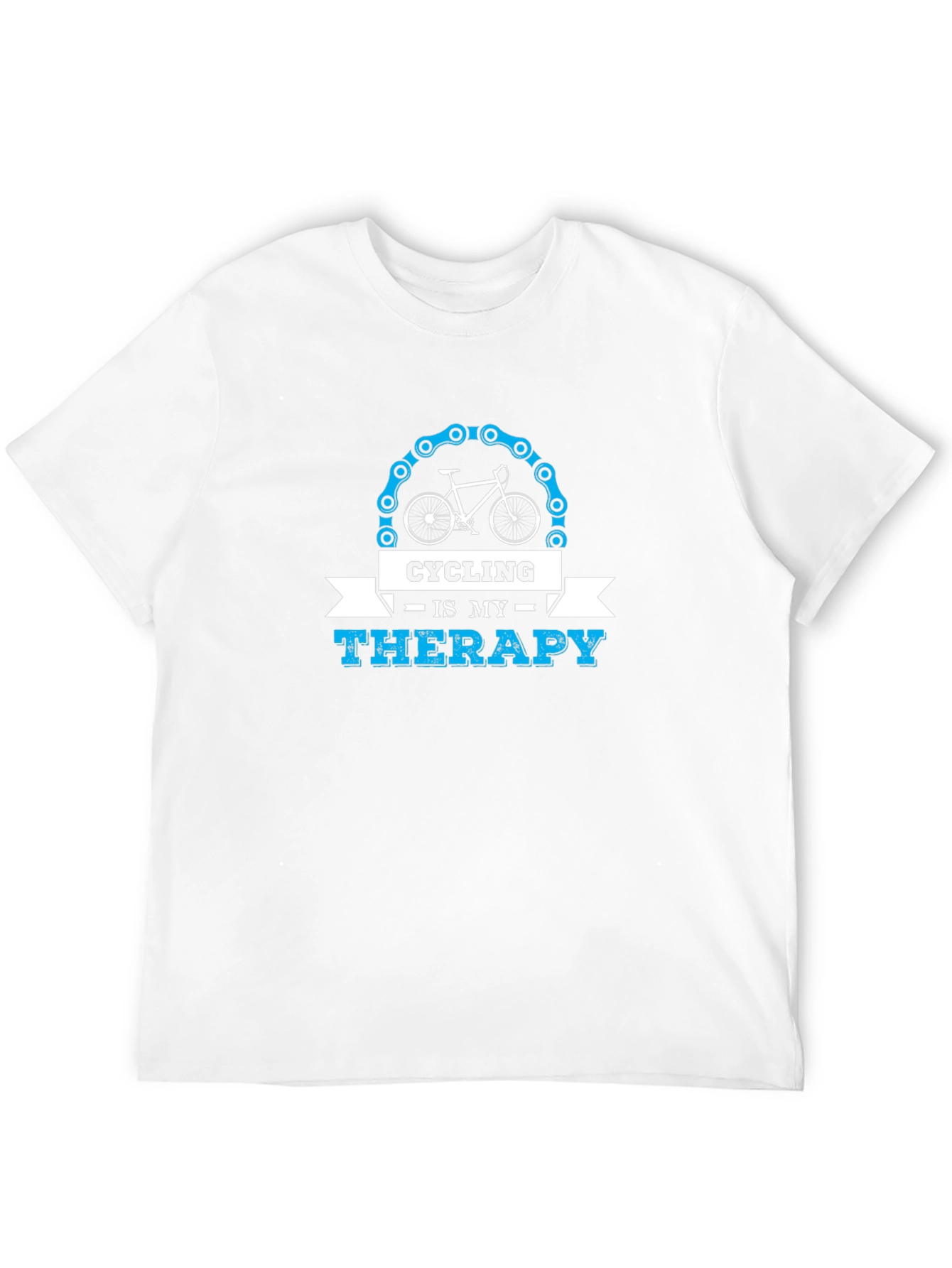 Cycling is My Therapy Black T-Shirt