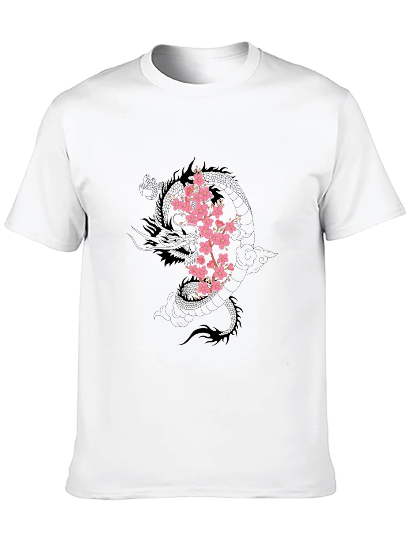 Dragon & Cherry Blossom Black T-Shirt
