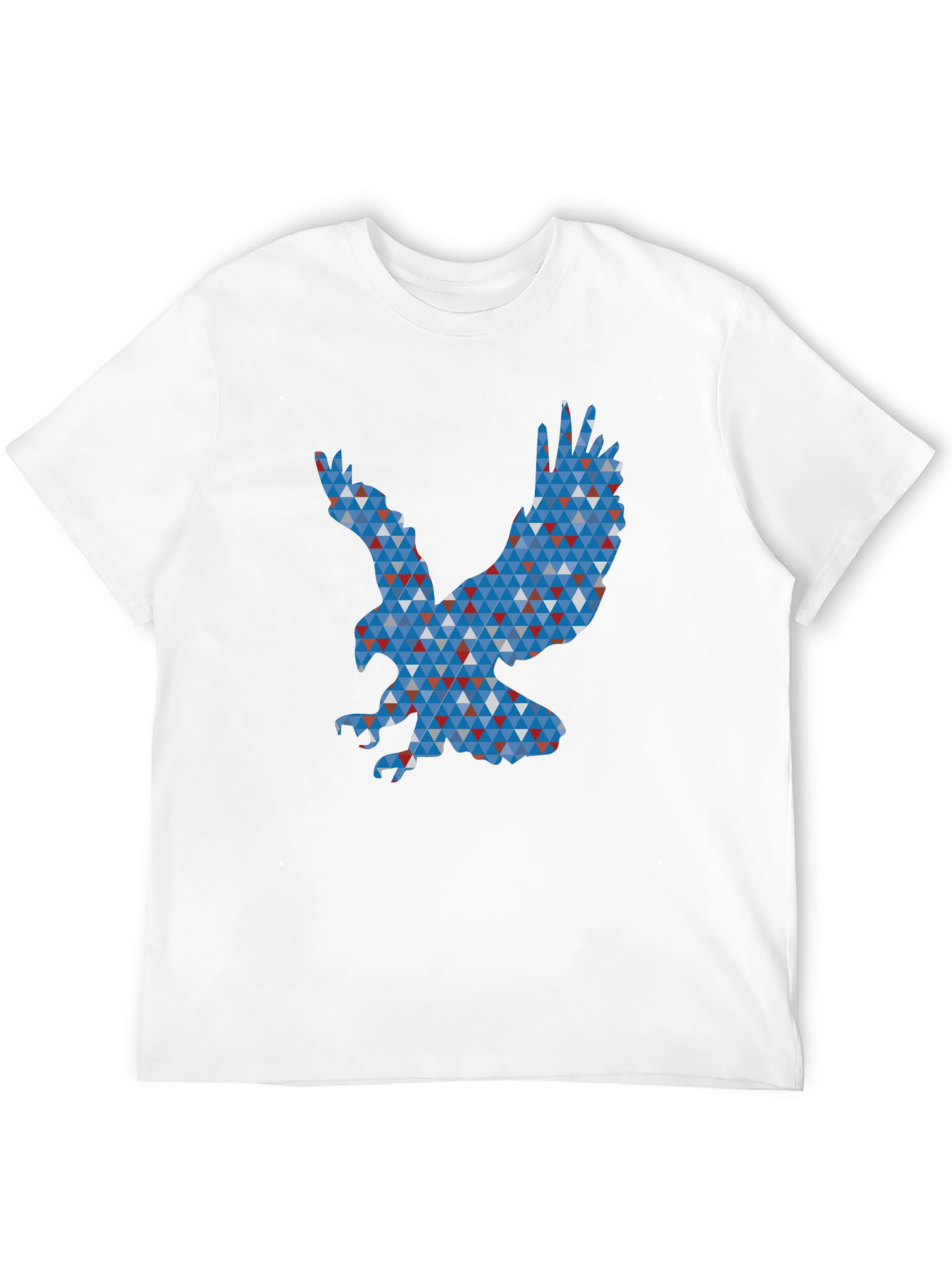 Geometric Eagle Graphic Print T-Shirt