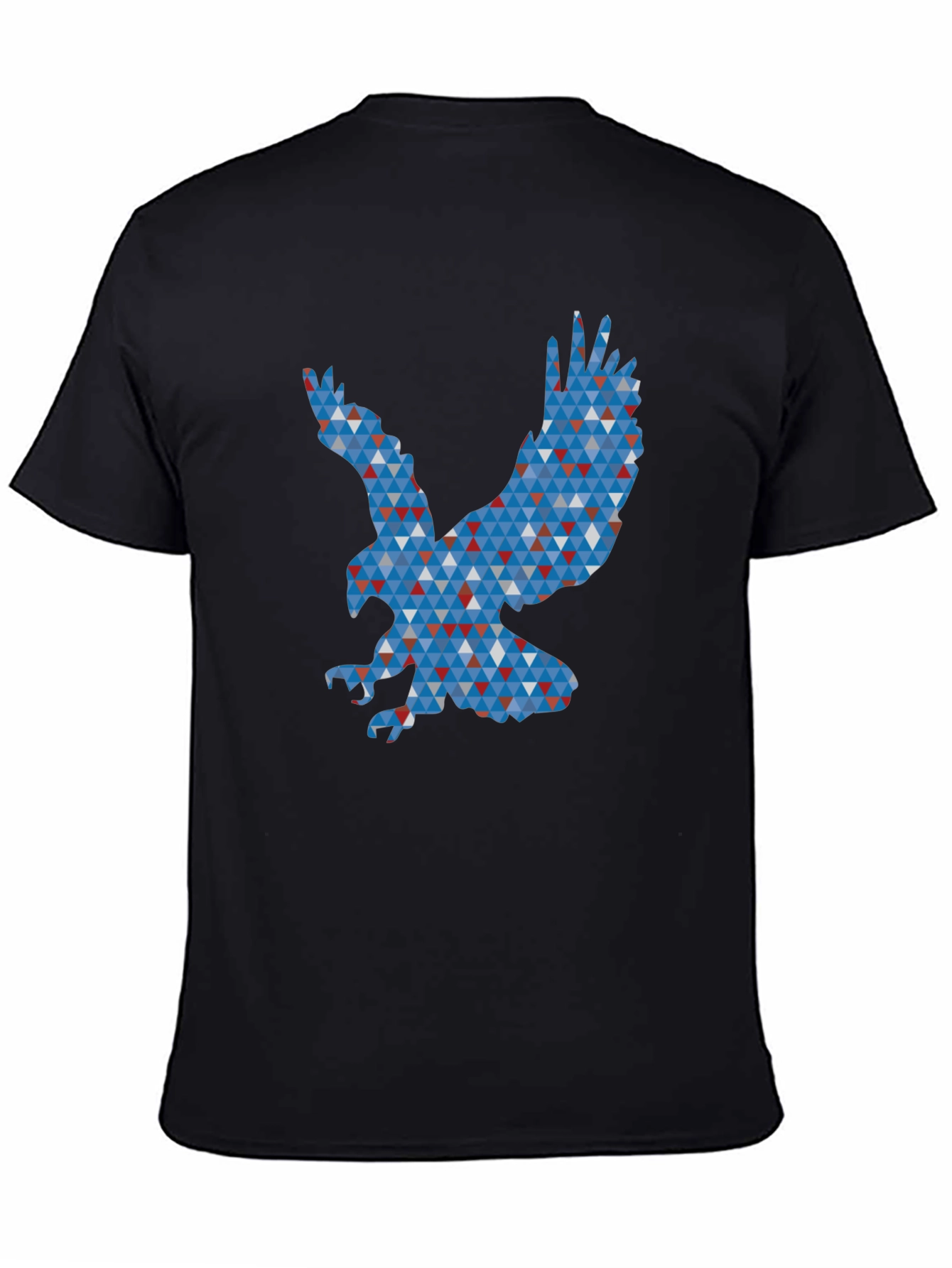Geometric Eagle Graphic Print T-Shirt