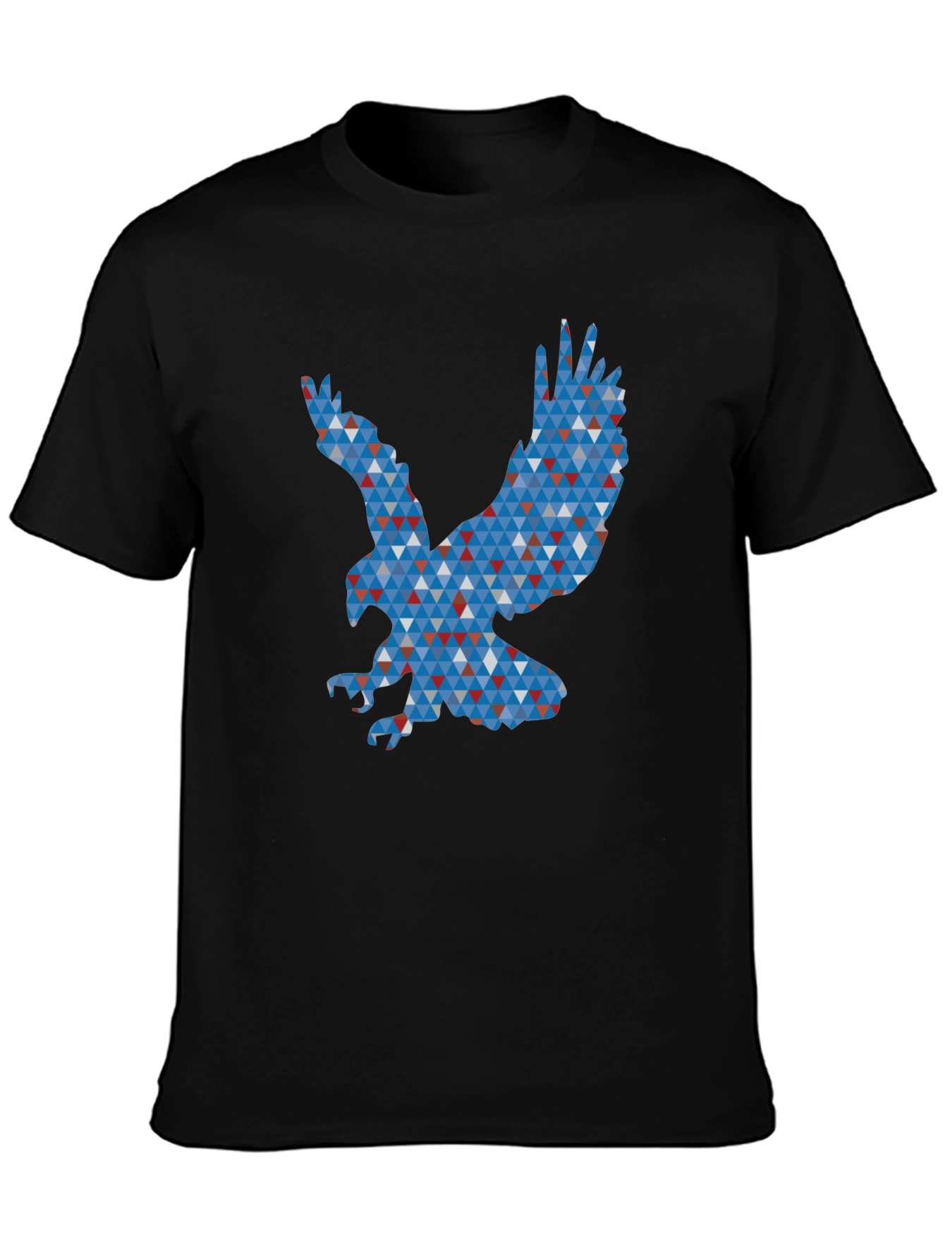 Geometric Eagle Graphic Print T-Shirt