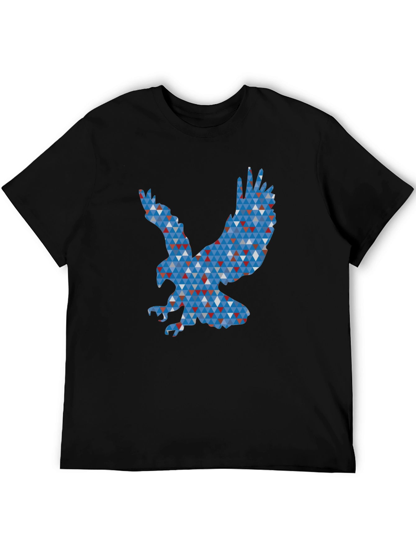 Geometric Eagle Graphic Print T-Shirt