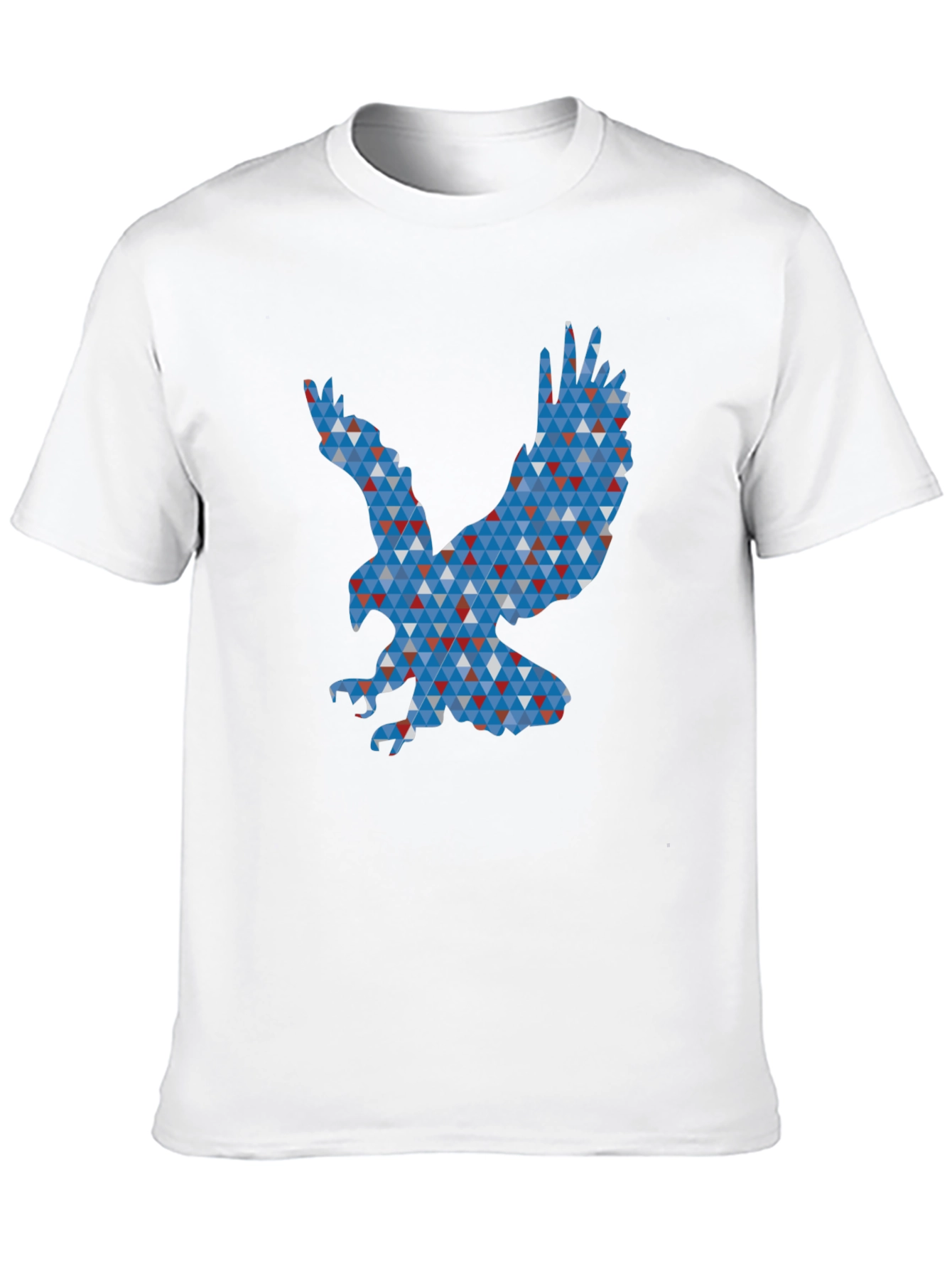 Geometric Eagle Graphic Print T-Shirt