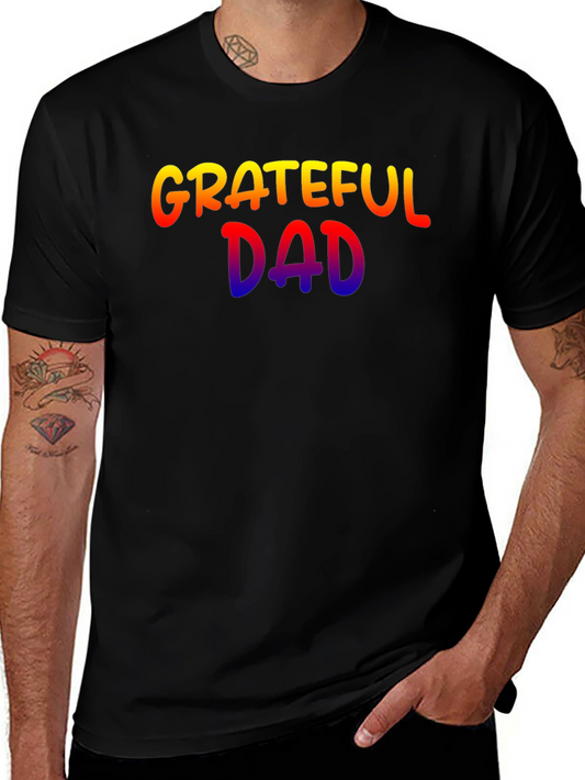 Grateful Dad Graphic Tee - Colorful Fathers Day Gift