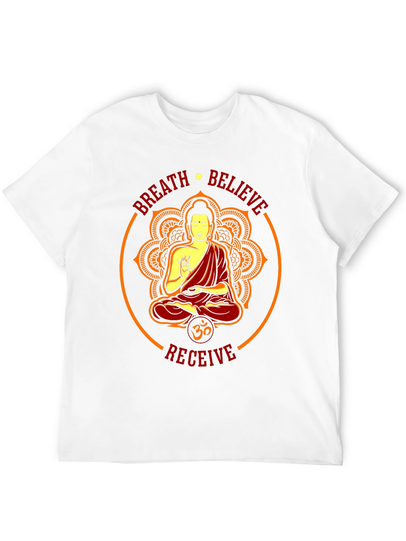 Breath Believe Receive Buddha Graphic Tee