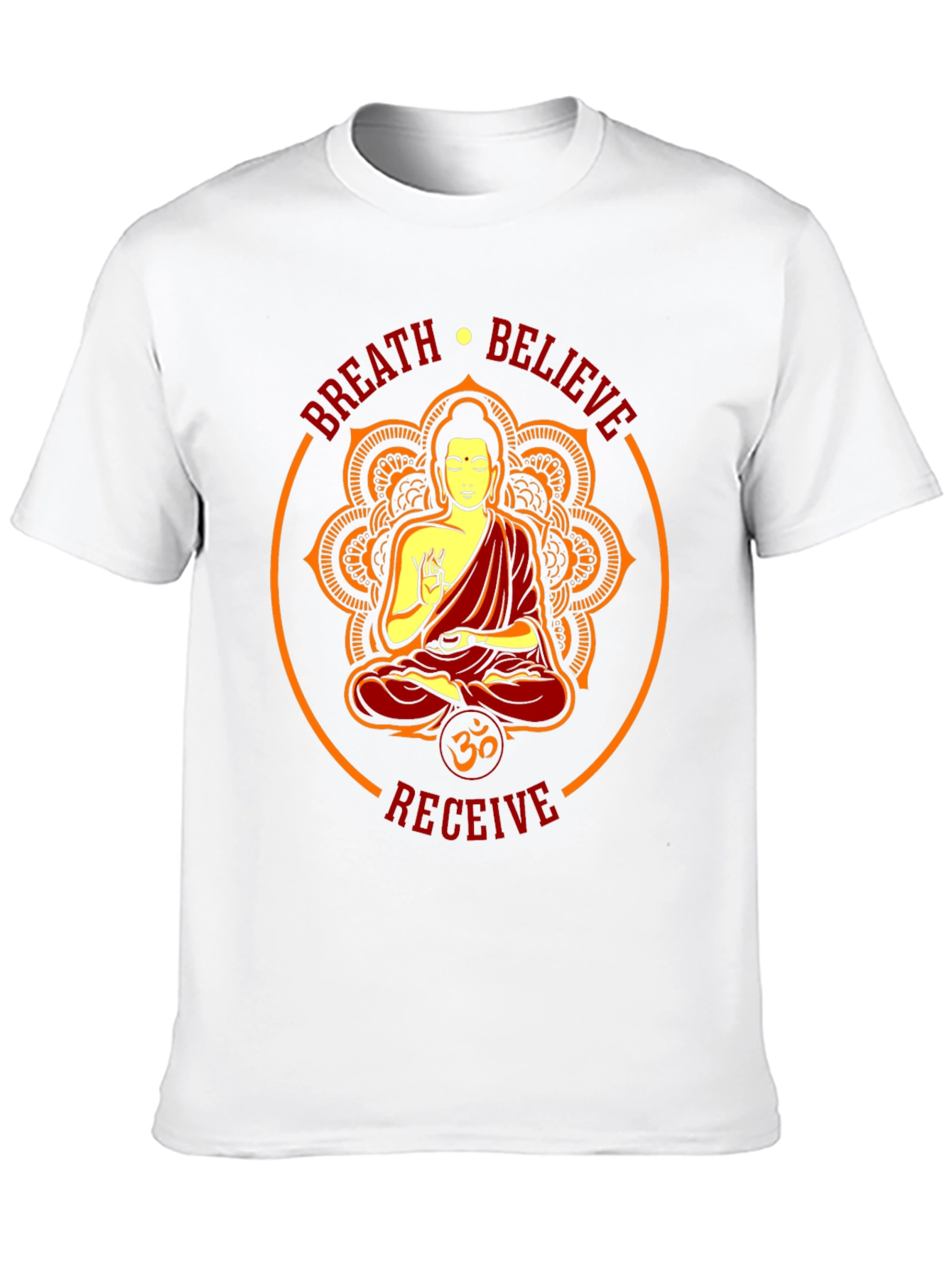 Breath Believe Receive Buddha Graphic Tee
