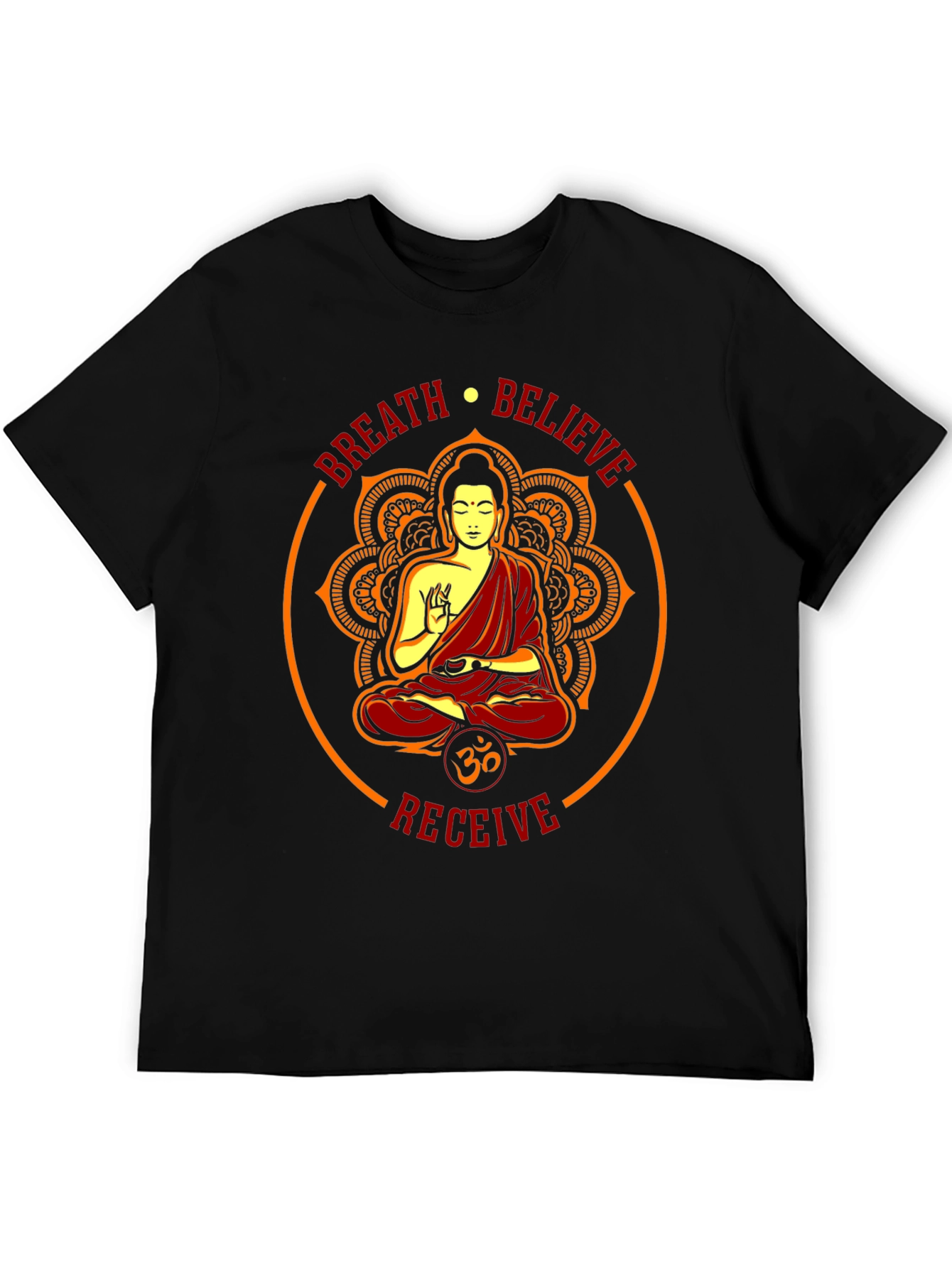 Breath Believe Receive Buddha Graphic Tee
