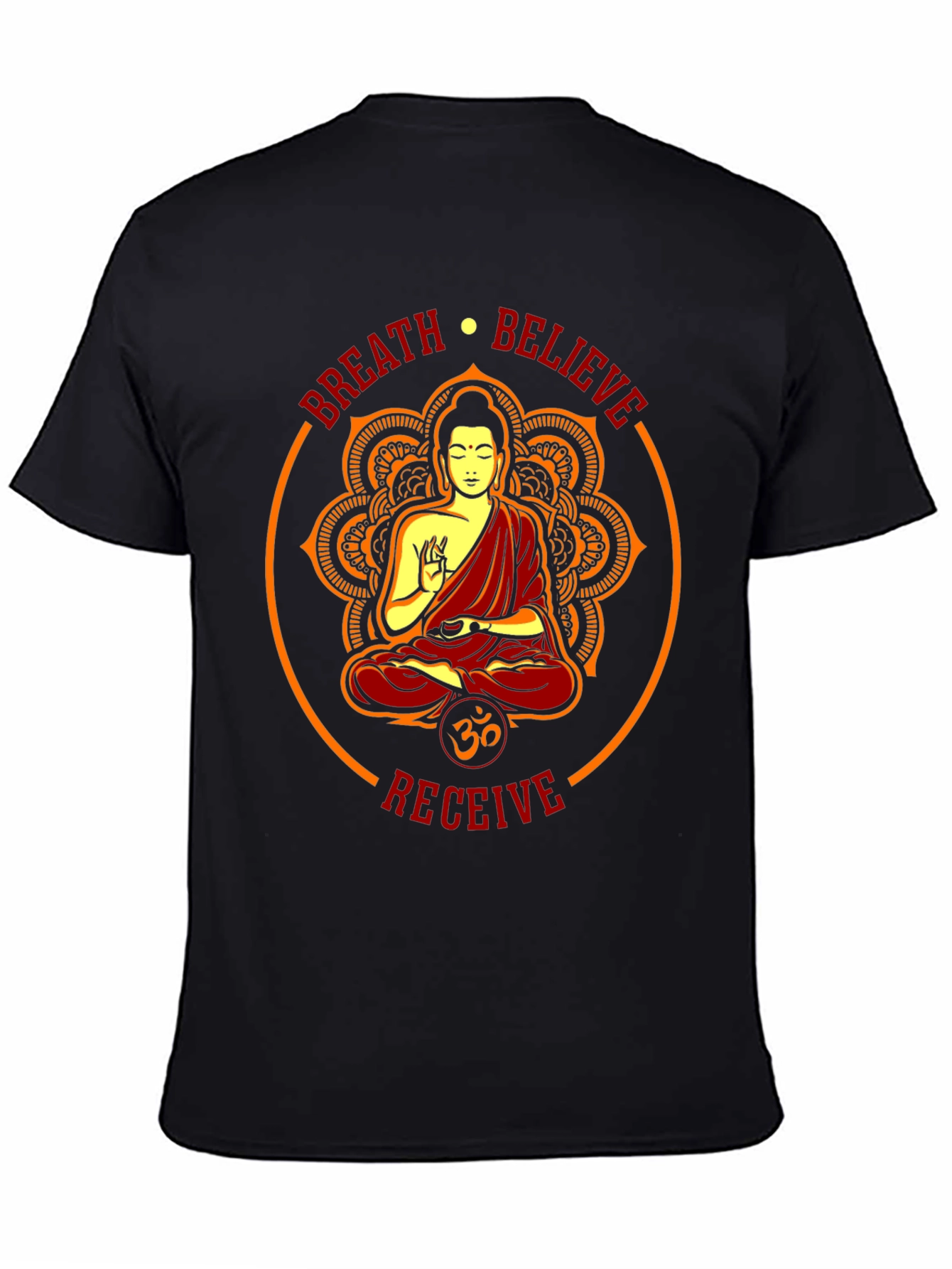 Breath Believe Receive Buddha Graphic Tee