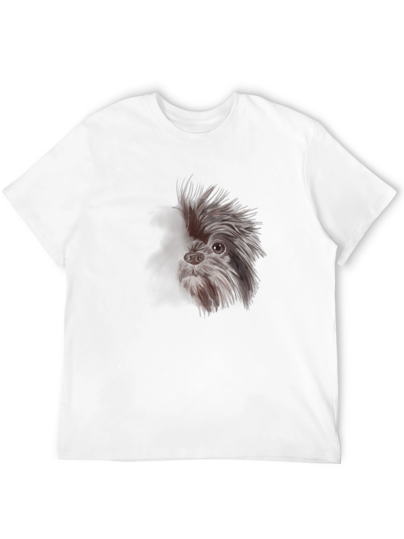 Dog Graphic Tee - Black Cotton T-Shirt