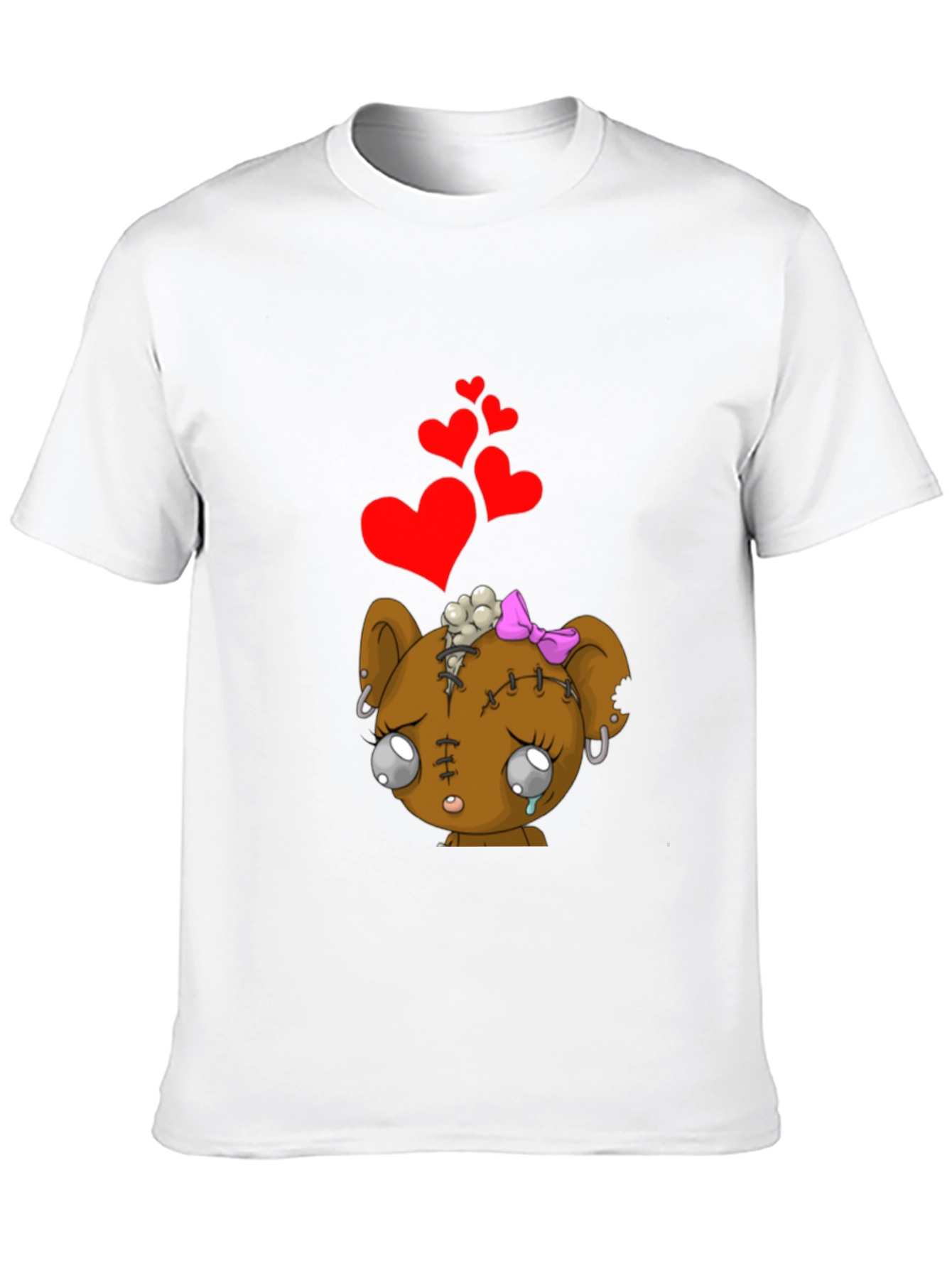 Sad Zombie Bear Heart T-Shirt