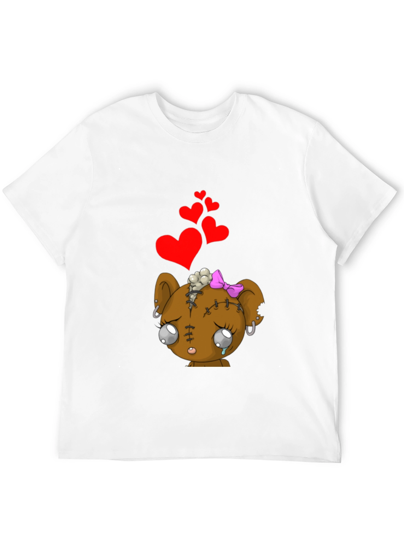 Sad Zombie Bear Heart T-Shirt