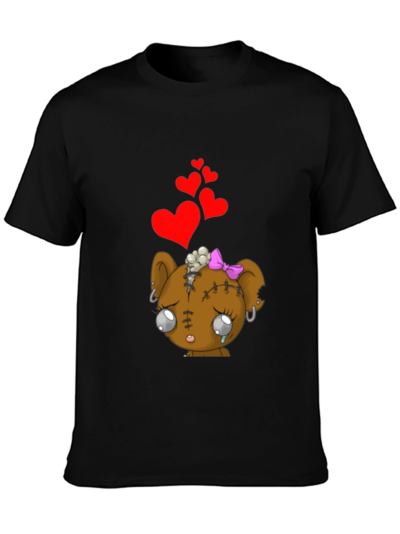 Sad Zombie Bear Heart T-Shirt
