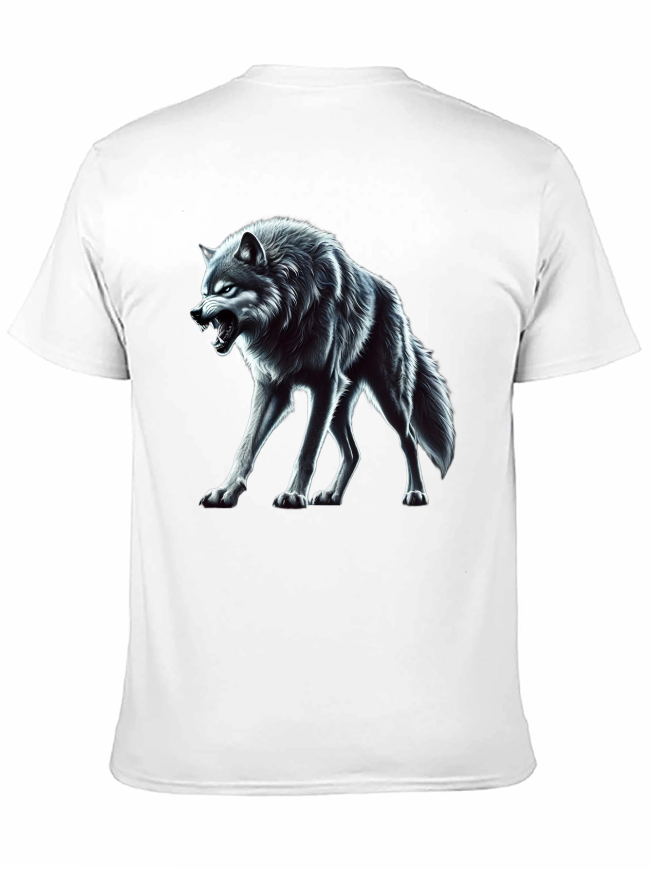 Wolf Graphic Black T-Shirt - Fierce Animal Design