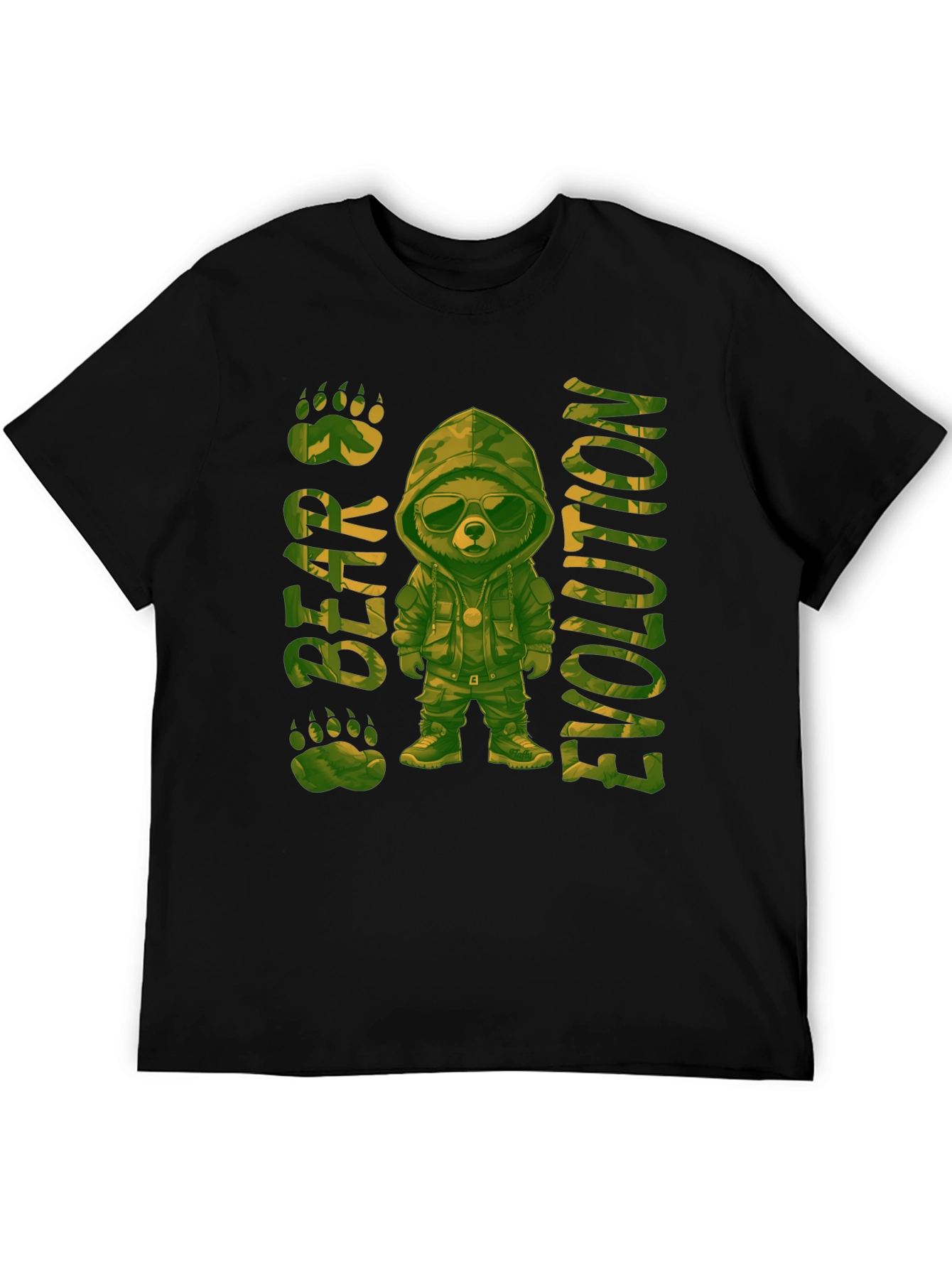 Bear Evolution Camo Graphic T-Shirt