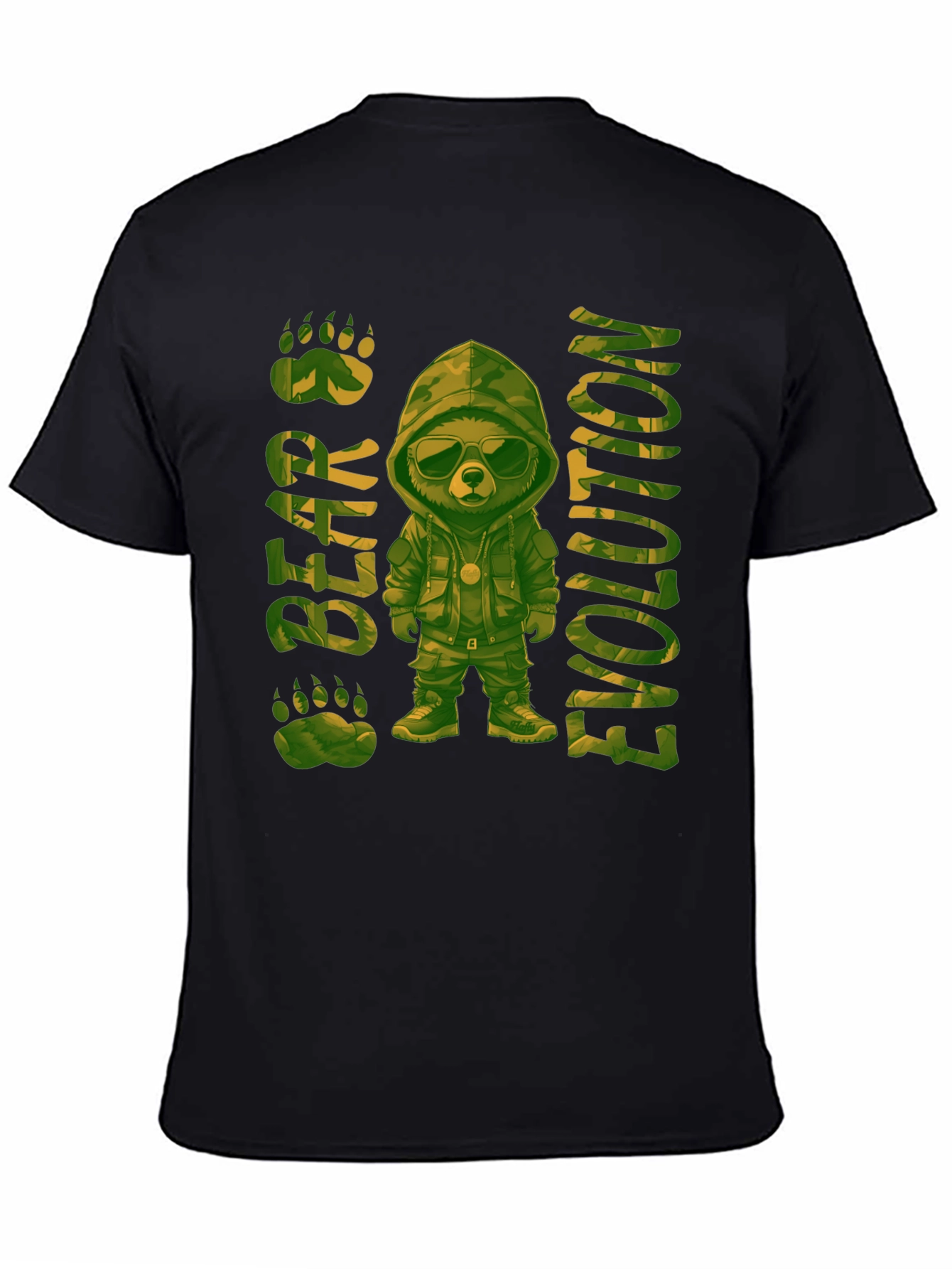 Bear Evolution Camo Graphic T-Shirt