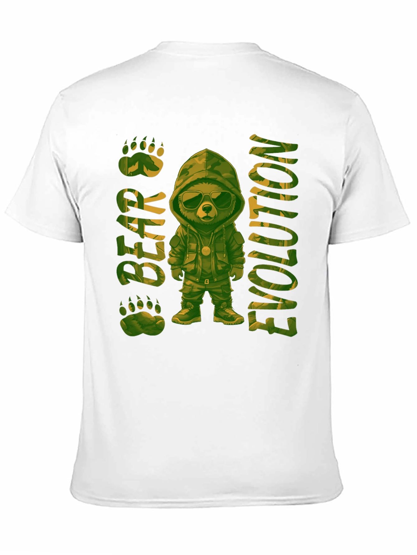 Bear Evolution Camo Graphic T-Shirt