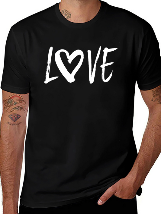 LOVE Graphic Print Black T-Shirt